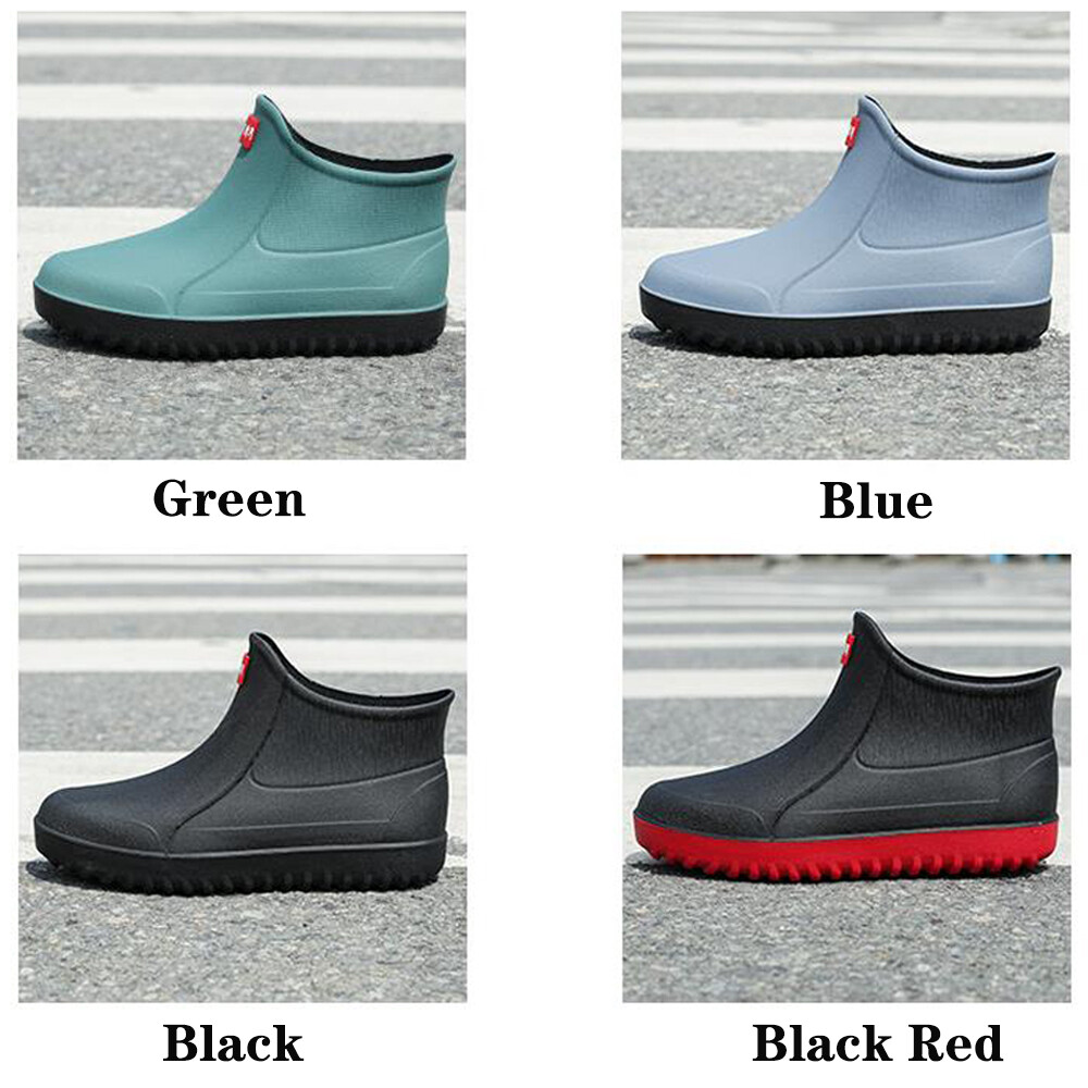 Men’s Short Rain Rubber Boots Waterproof Ankle Deck Shoe Fishing Garden Out Size