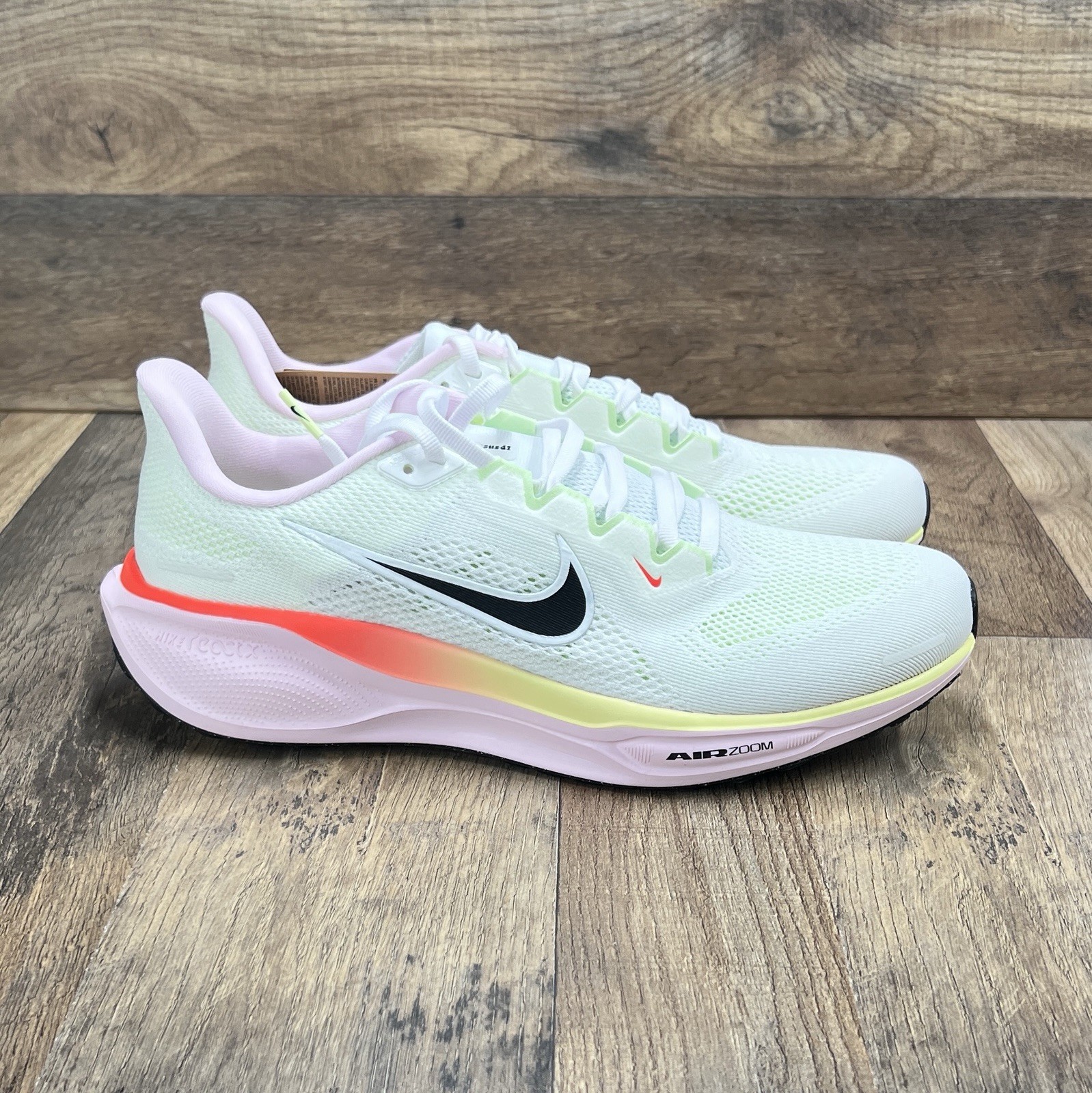 Nike Pegasus 41 White Pink Foam Bright Crimson nby IB4377-100 Women’s Size 10