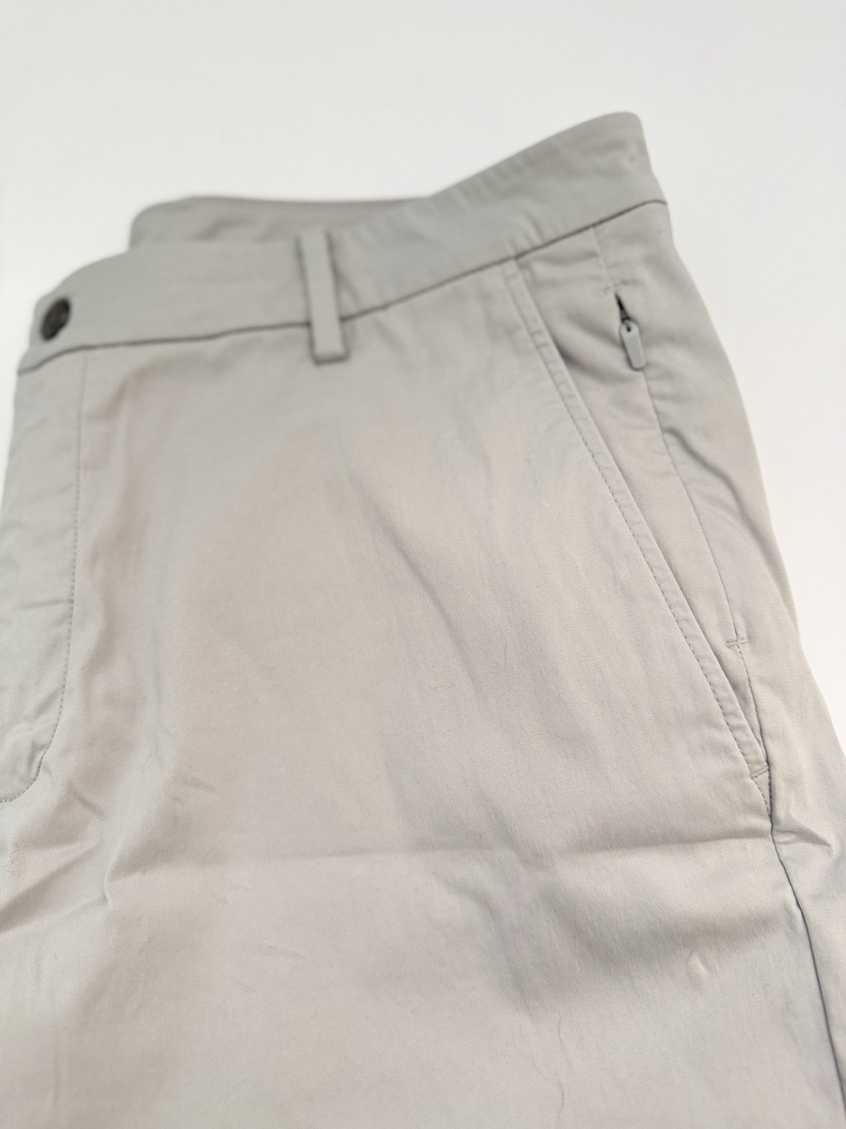 Birddogs Men’s Lt Gray Casual Pants Cotton Nylon Elastane Straight Flat Front 36