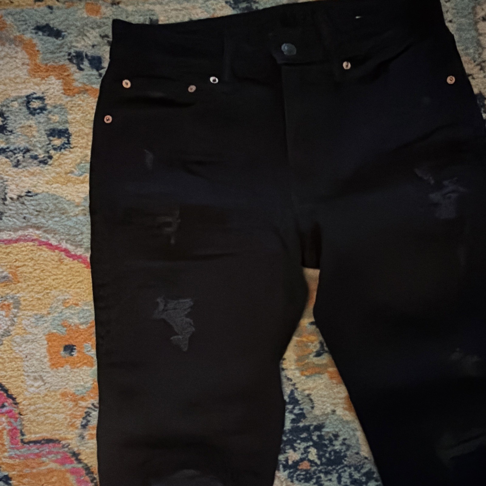 American Eagle AirFlex+ Black Straight Stretch Denim Jeans 5-Pocket