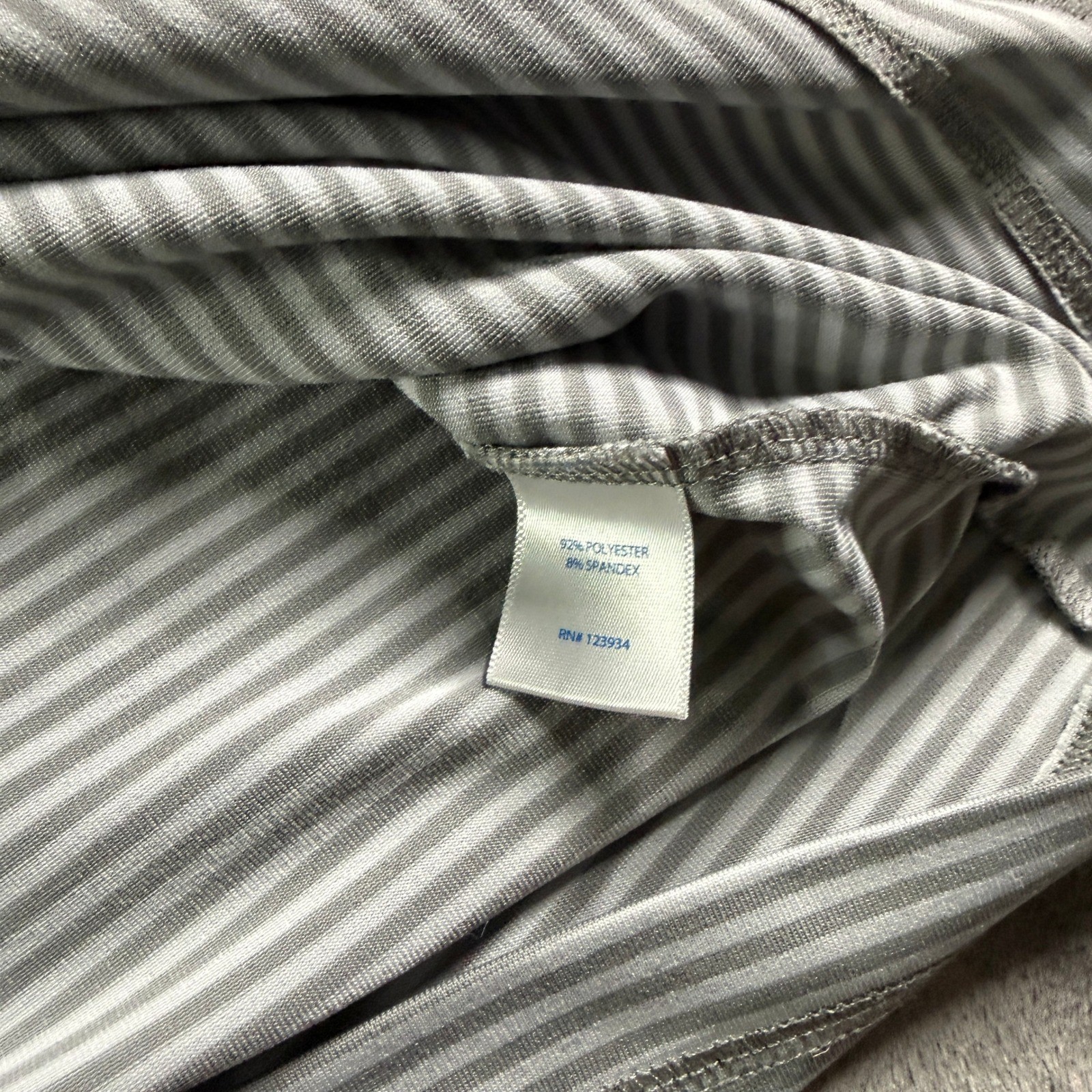 Southern Tide Striped Performance North Stone CC 1/4 Zip Pullover Mens Lrg