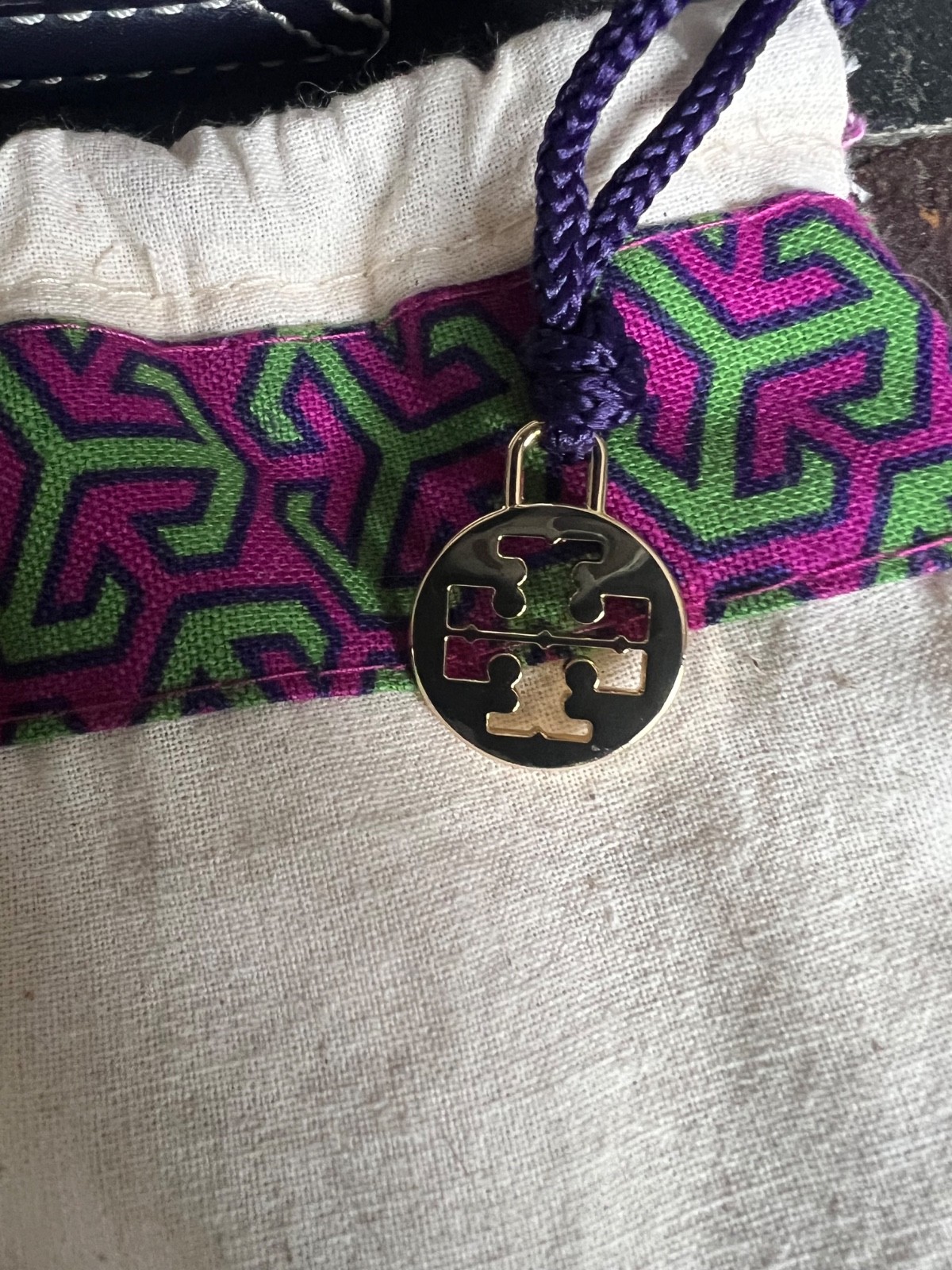 Tory Burch T Monogram Jacquard Shoulder Bag in Tory Navy (Style 155102)