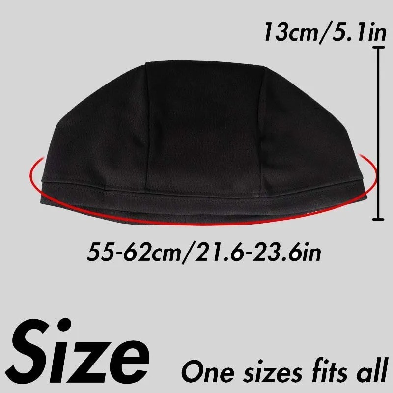 Cooling Moisture Sweat Wicking Dome Skull Cap Helmet Liner Bald Sport Beanie Hat