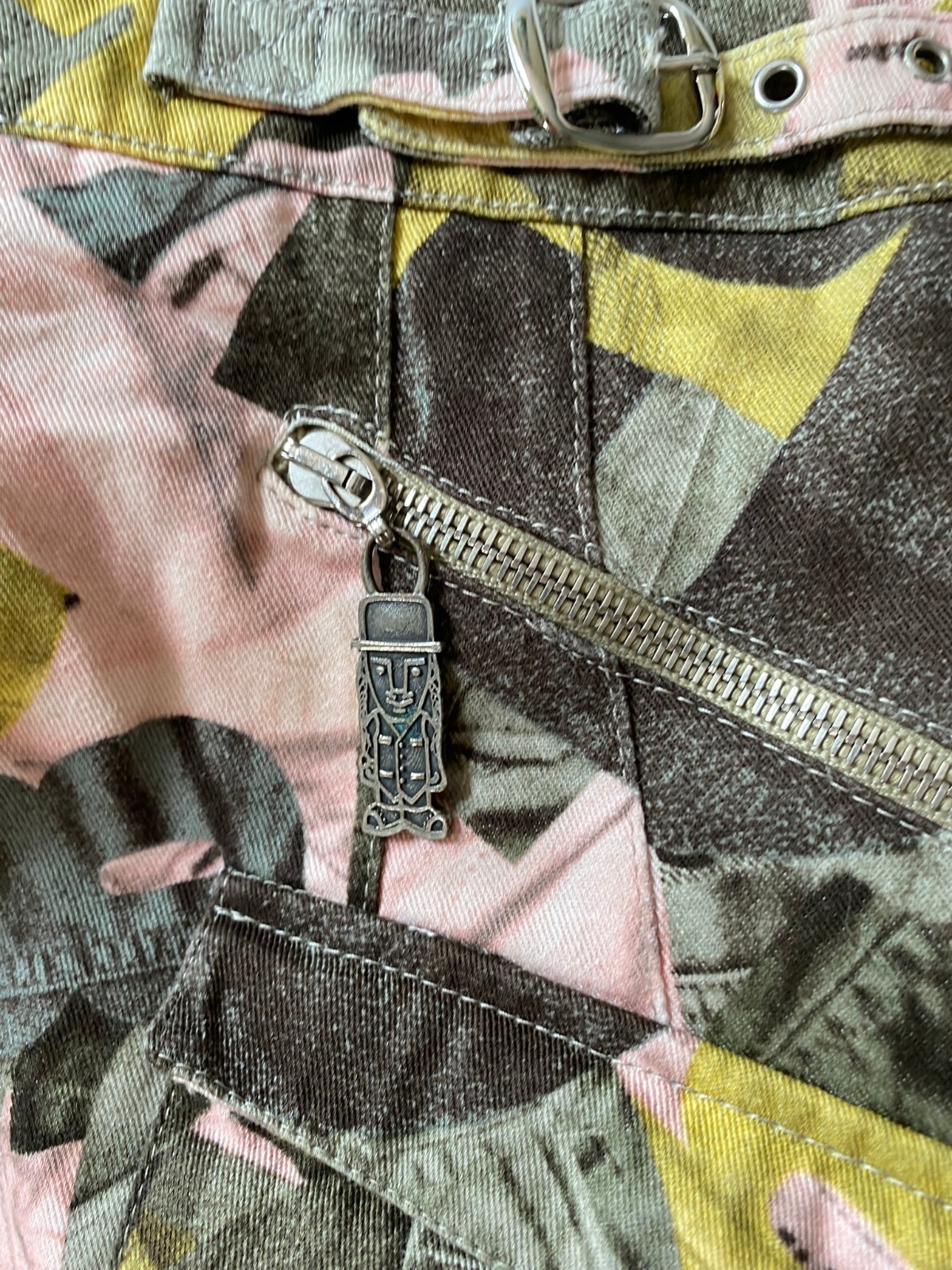 John Galliano Early 2000s Cargo Shorts IT52 US36 D-Rings Garter Straps Italy
