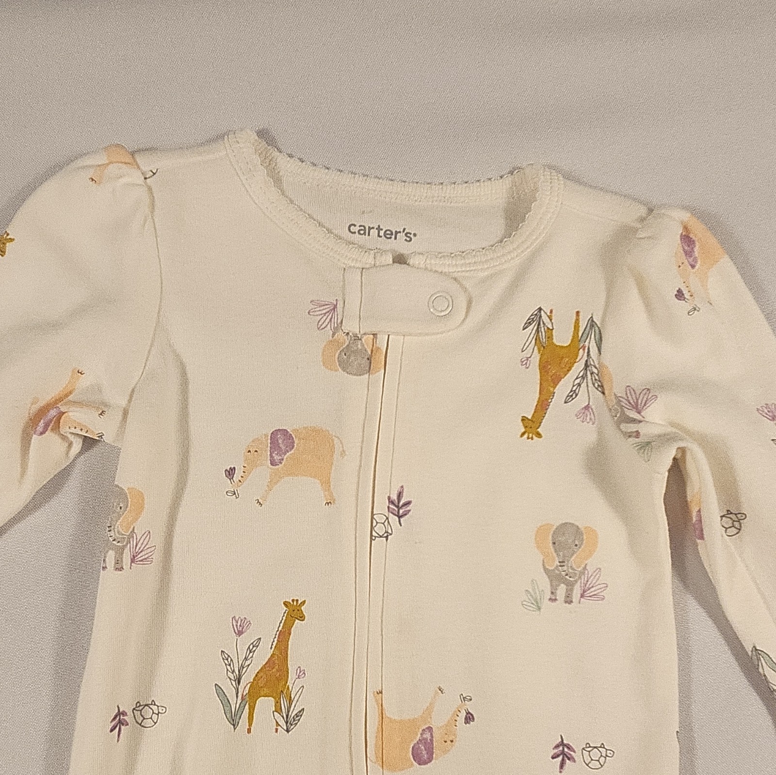 Carter’s 2-Pack NWT Footed One-Piece Sleep And Play 6M Cotton Floral/Animal Girl