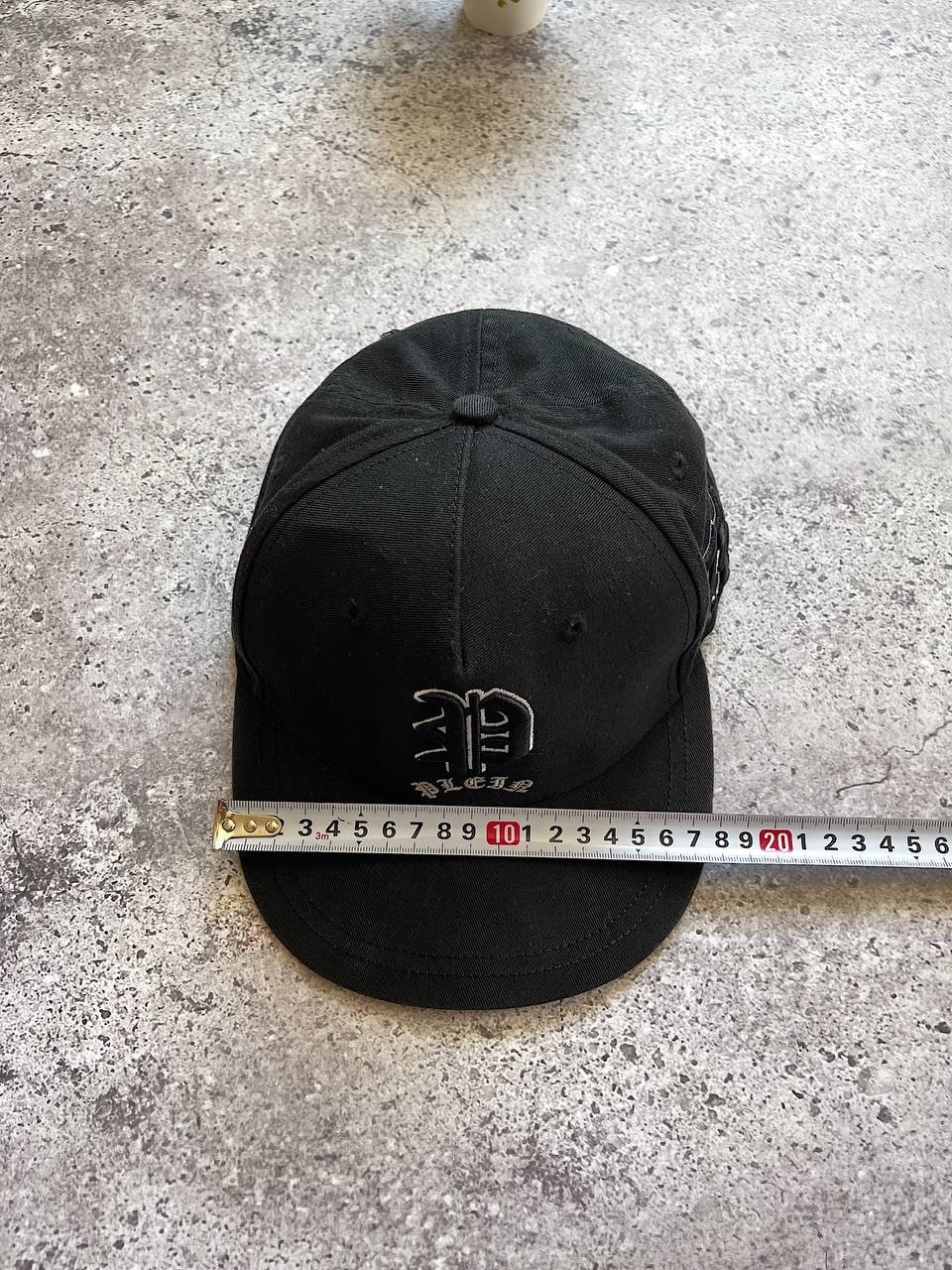 Philipp Plein Black Snapback Cap Logo Embroidered Cotton Adjustable Hat