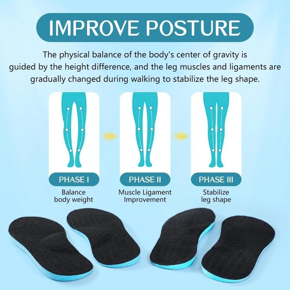 Supination Correction Insoles for Men & Women, Plantar Fasciitis Orthotic Ins