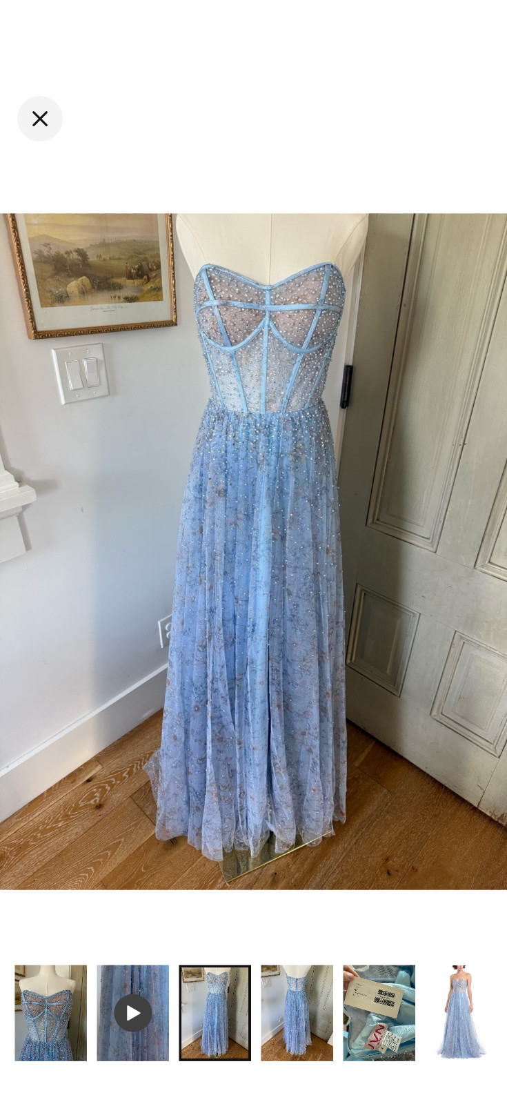 jovani size 4 jvn nwt strapless gown
