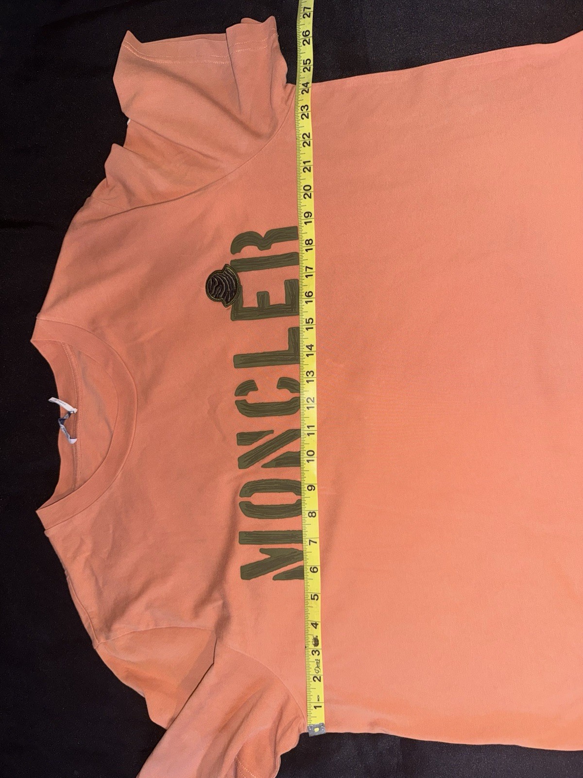 Moncler Logo Orange/ Coral T Shirt Men’s XL Excellent Condition