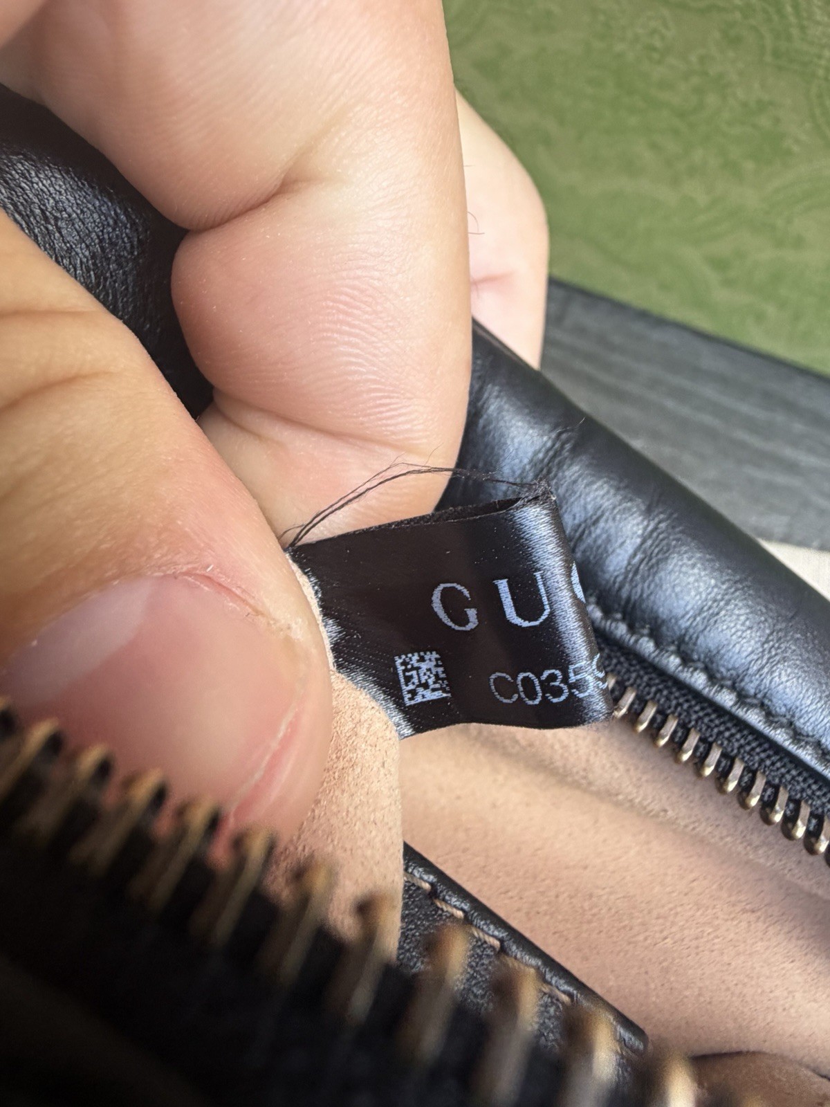 Gucci Calfskin Matelasse Mini GG Marmont Chain Shoulder Bag Black