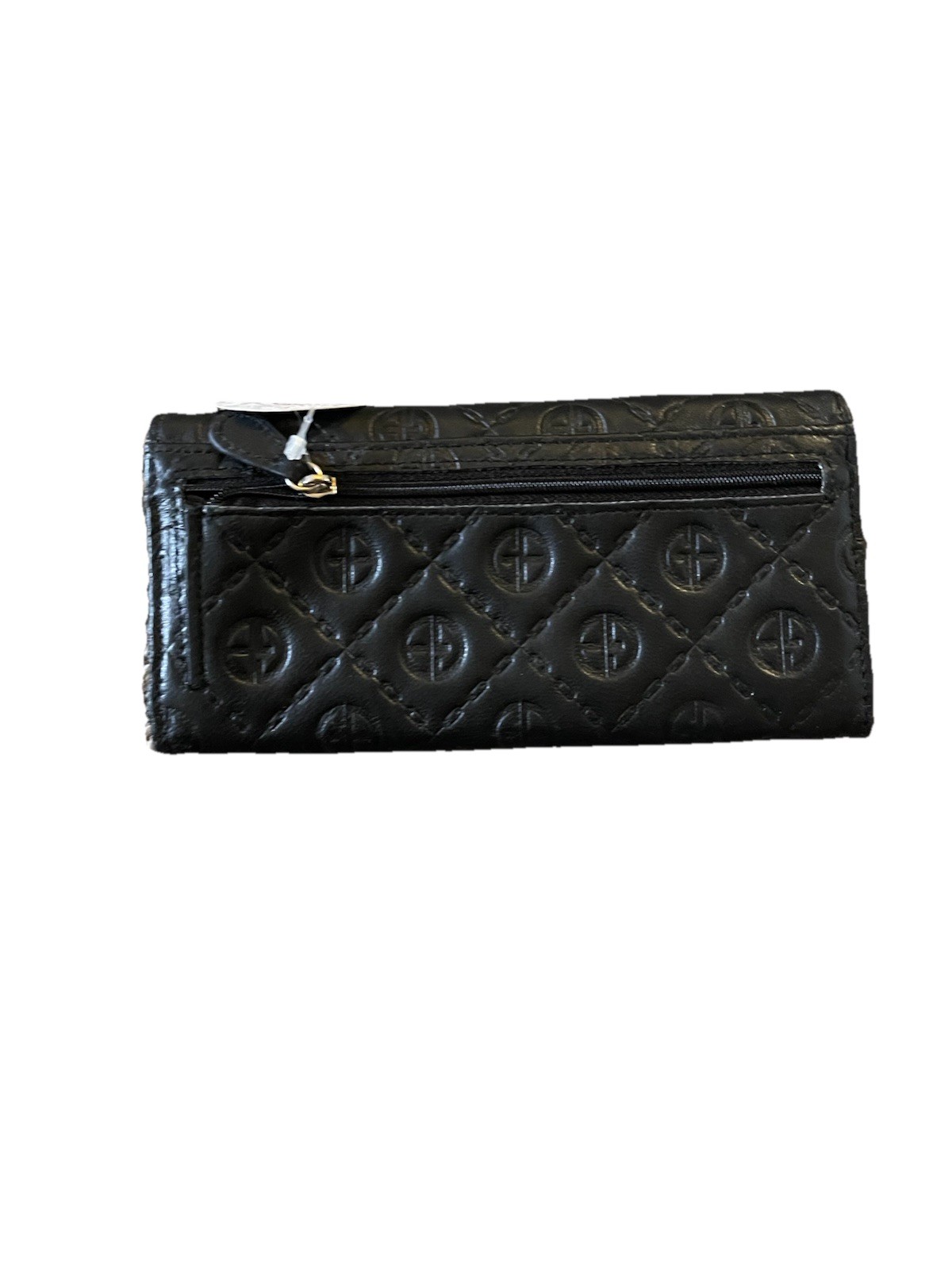 Giani Bernini Black Women’s Checkbook Zip-Around Wallet w/ID Window, Cards