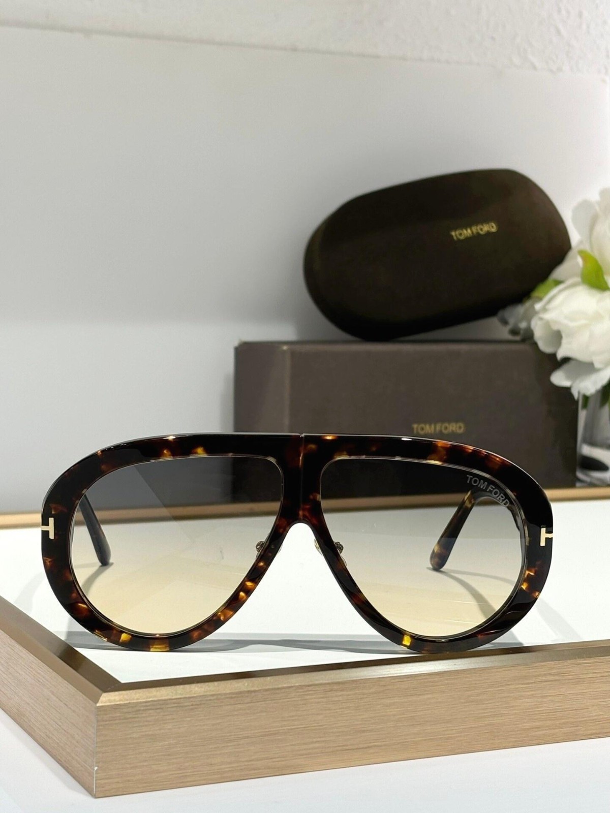 Tom Ford TROY FT0836 Tortoiseshell Frame Men’s Sunglasses 61 10-140