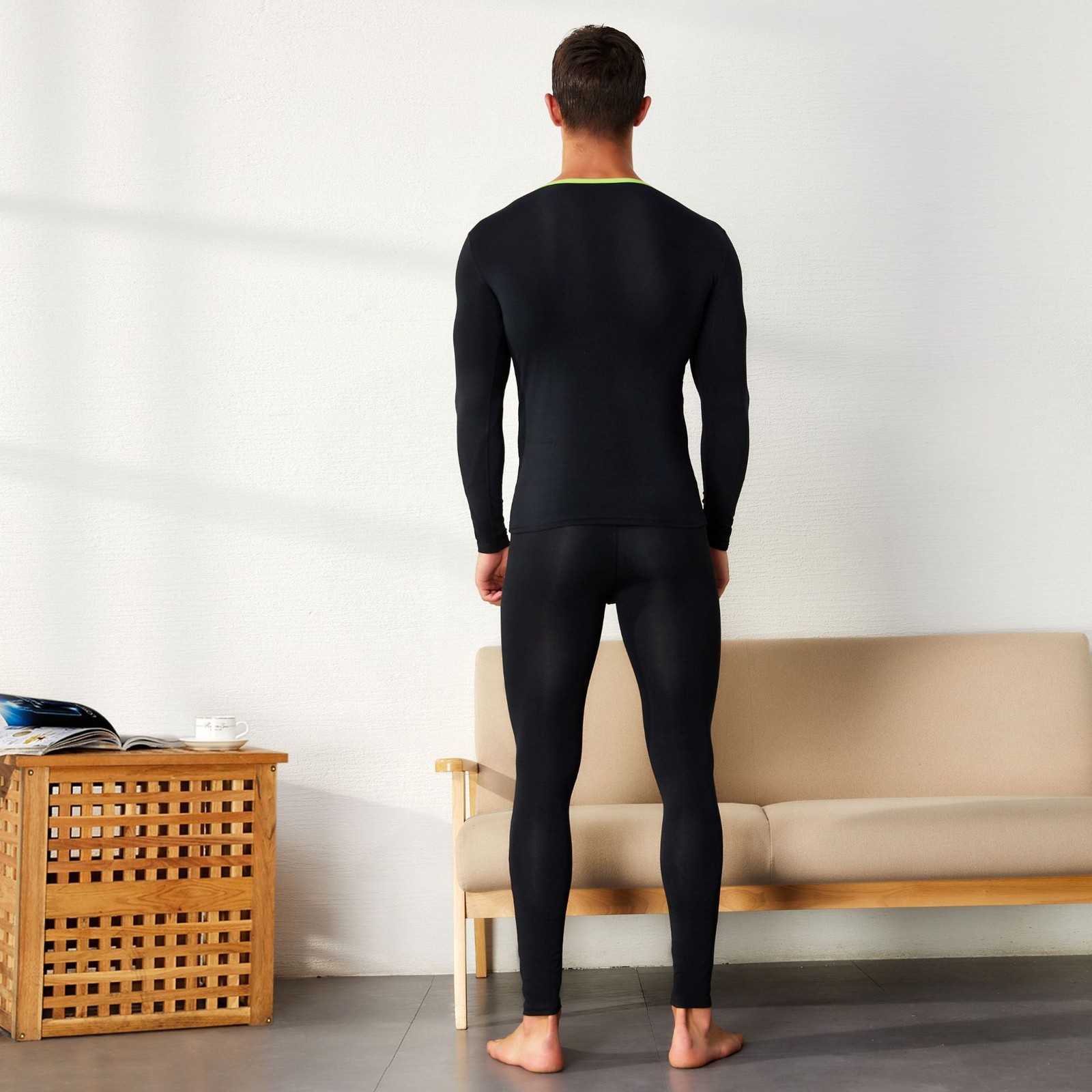 Men’s Thin Thermal Long Johns Set -Base Layer Underwear Pants, Casual Wear