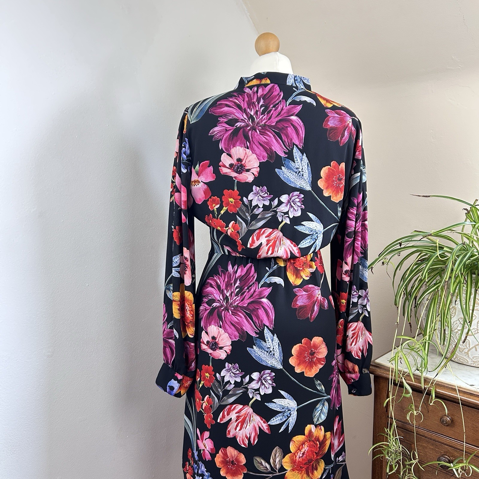 J. Crew Tea Dress Size 10 Multicoloured Floral Midi Length Wedding Races