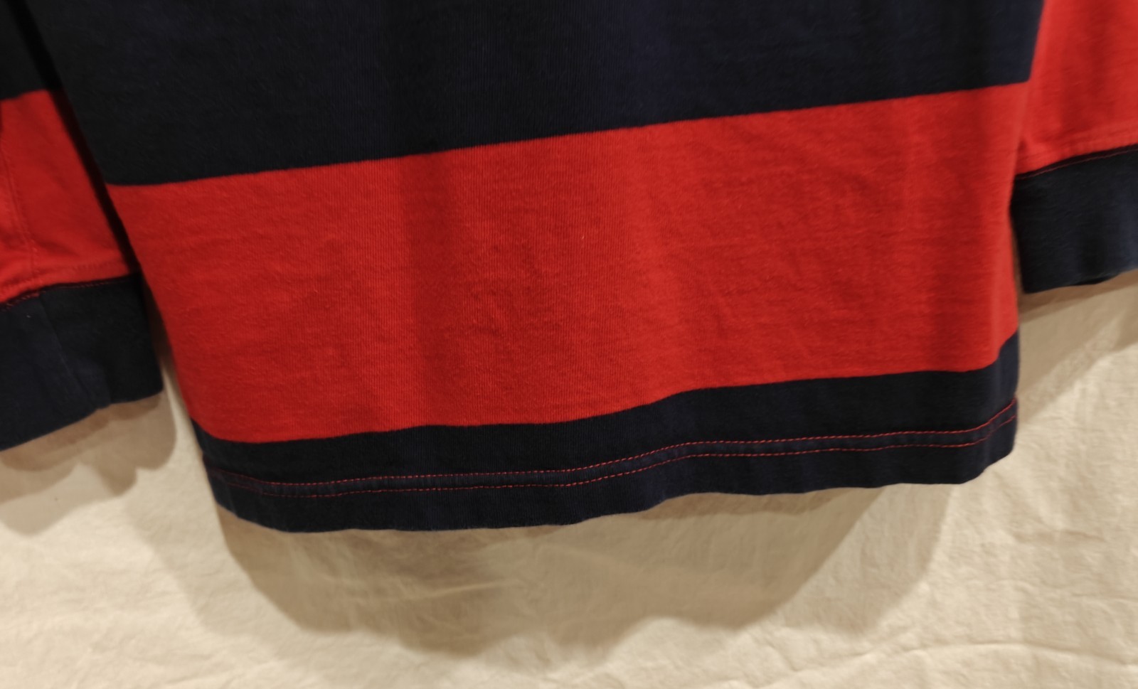 Vtg Chaps Navy And Red Classic Rugby Shirt Mens Large Colorblock 90s Y2k Preppy