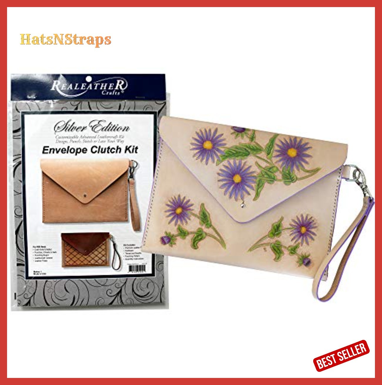 Envelope Clutch Purse Kit Leather Tooling Hardware Button Strap