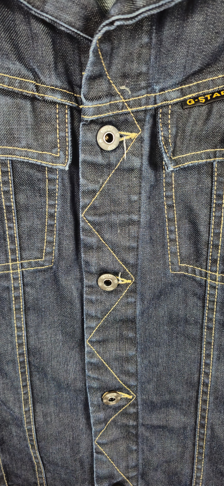 G Star Raw Denim Jacket Size XL Blue Slim Tailor DT Trucker Dark Wash Jean