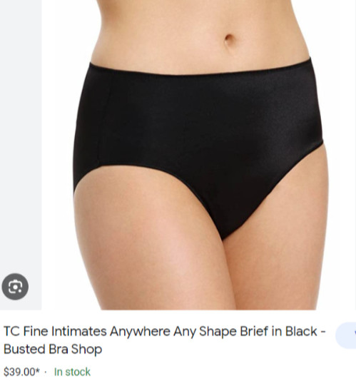 TC Intimates A405 Black Wonderful Edge Microfiber Brief Silicon Edge No Ride 2X