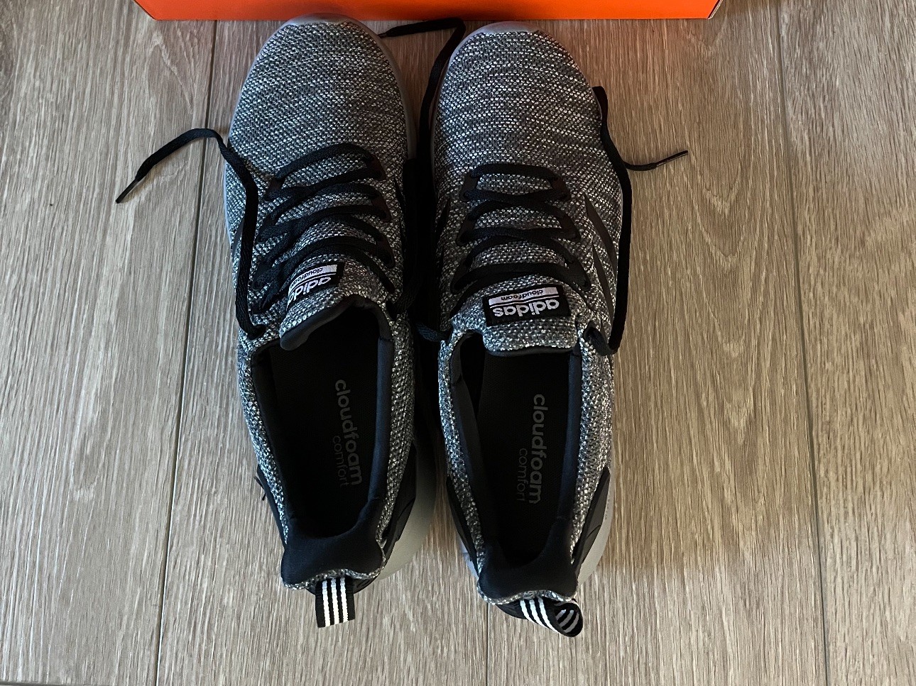 Adidas Cloudfoam Lite Racer Adapt 4.0 Mens 11 Grey Black Running Shoes EG3749