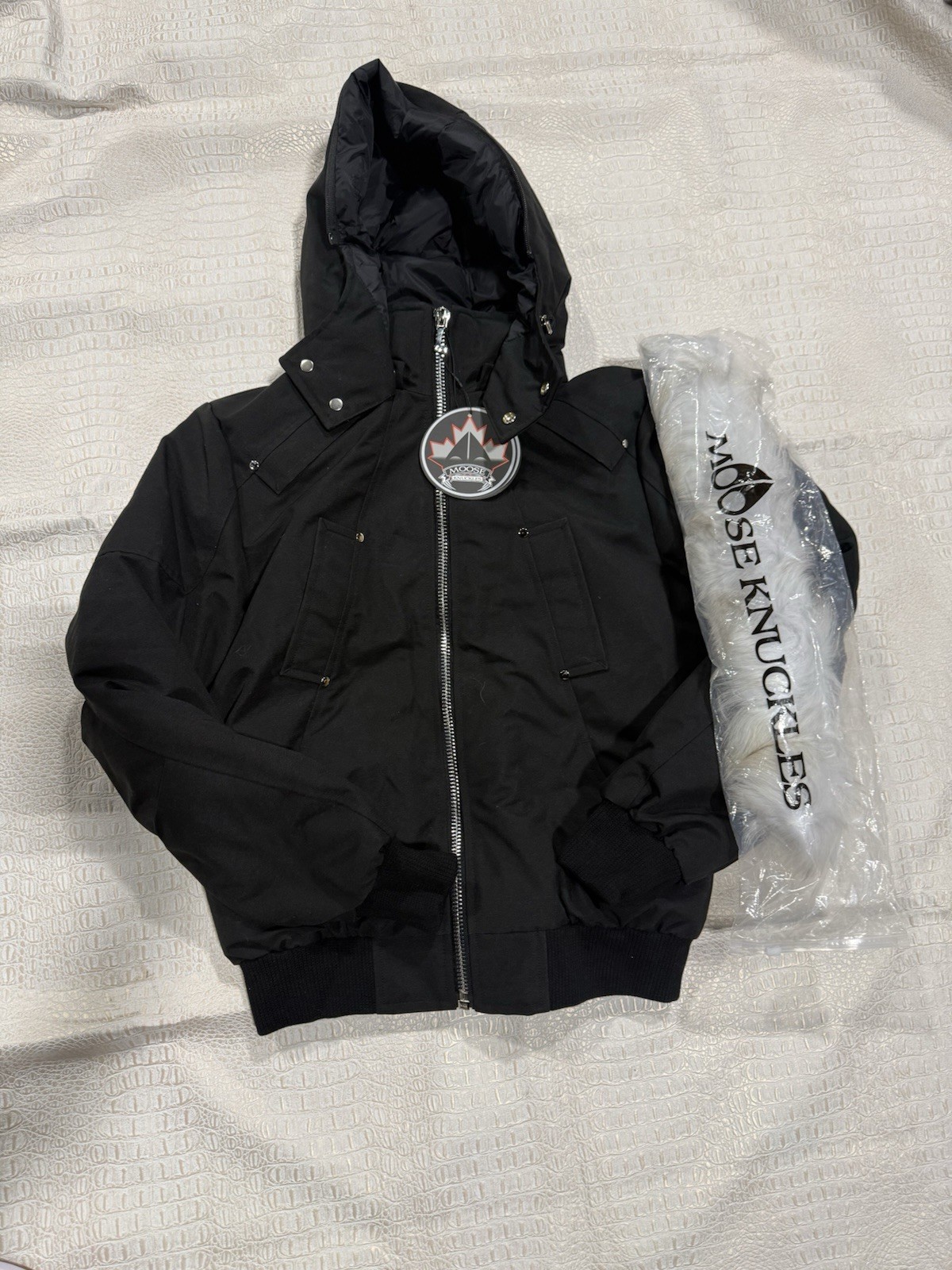 Moose Knuckles Heavyweight Filled Bomber Jacket Black Men’s Small. NWT