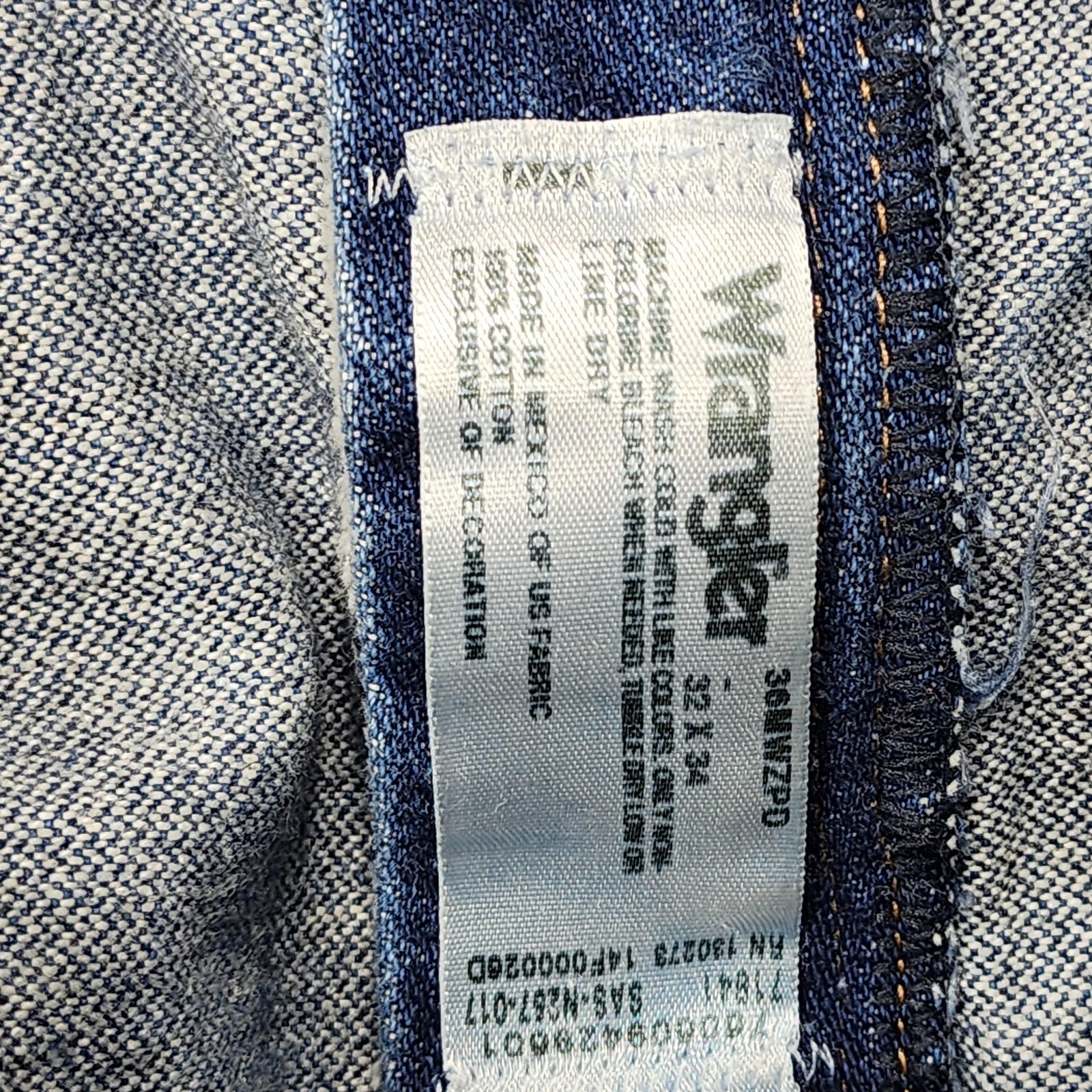 Wrangler Jeans Mens 32×34 Blue Slim Straight Cowboy Cut Denim Western 36MWZ
