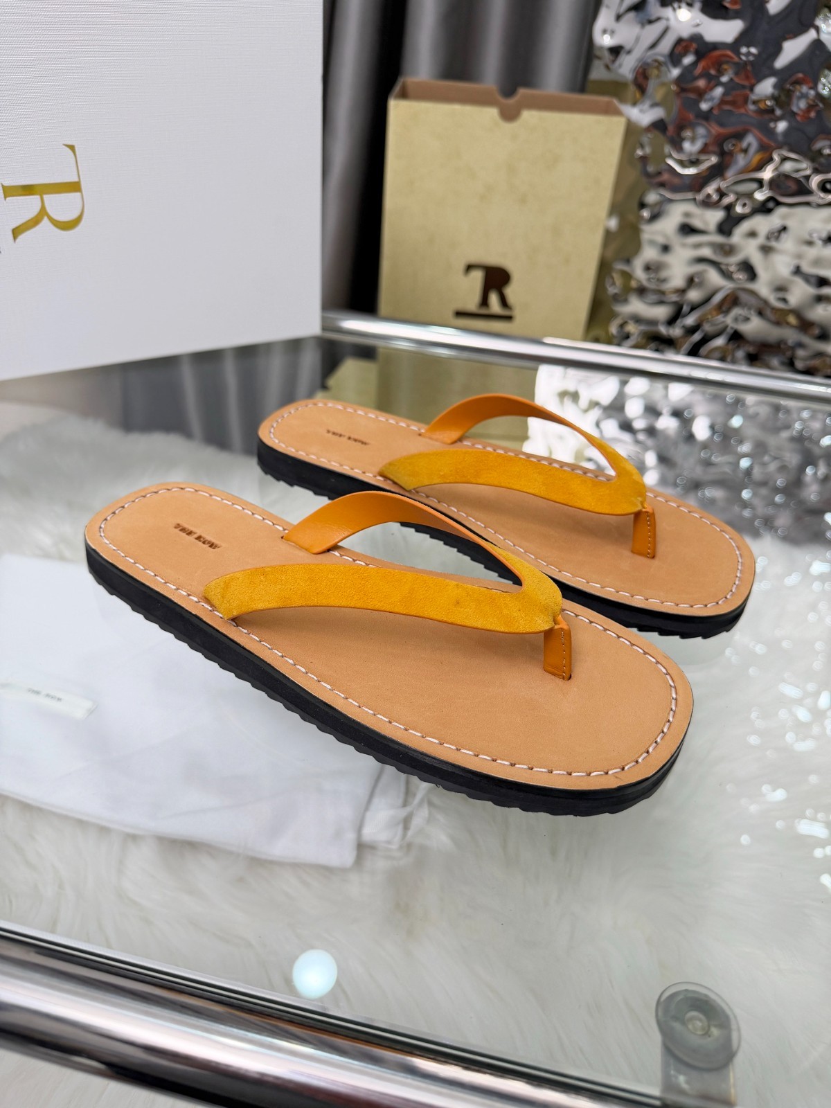 The Row Spring/Summer New Arrivals: Women’s Brown Flip-Flops — Size 38
