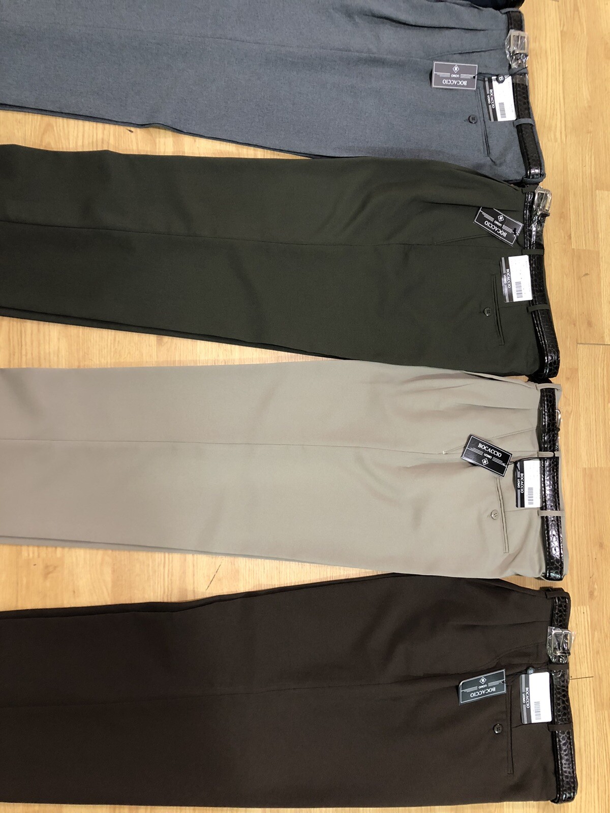 MEN’S PLEATED DRESS PANTS SLACKS TROUSERS BELTED CUFFED BOTTOMS SIZES 28 to 70