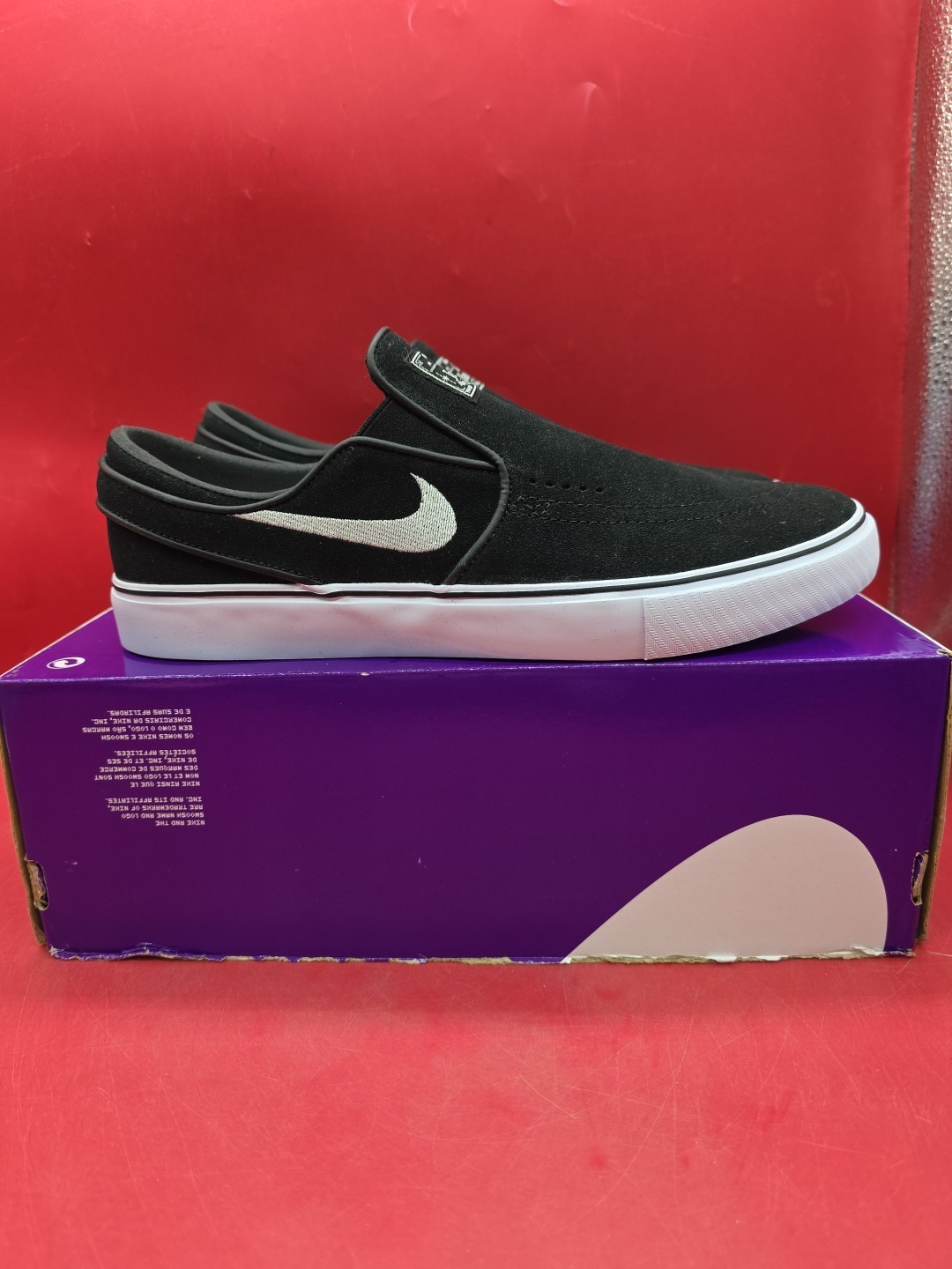 Size 9 – Nike Zoom Stefan Janoski+ Slip SB Black White