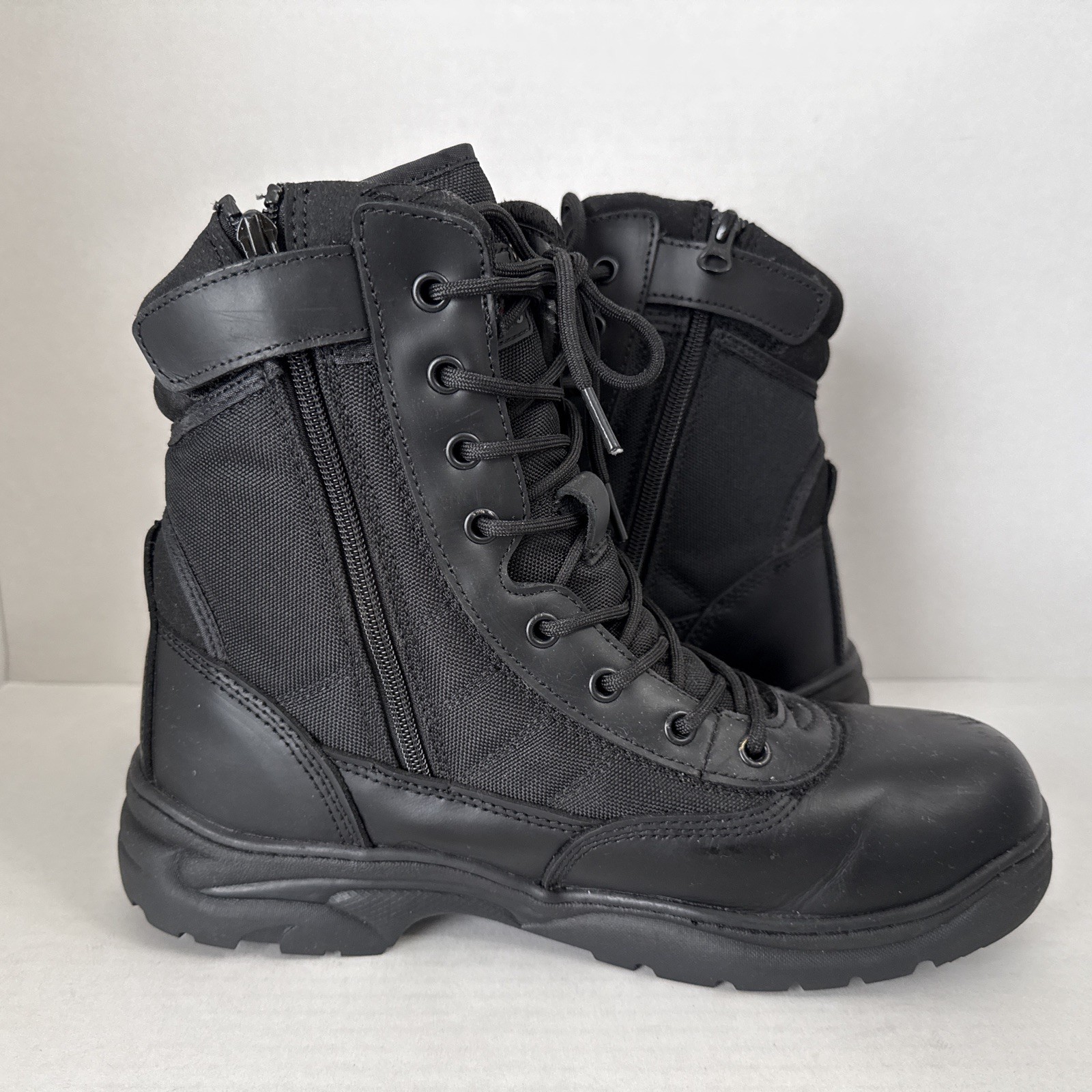 Nortiv 8 Trooper Men’s Military Tactical Lace Up Boots Size 10 Solid Black Work