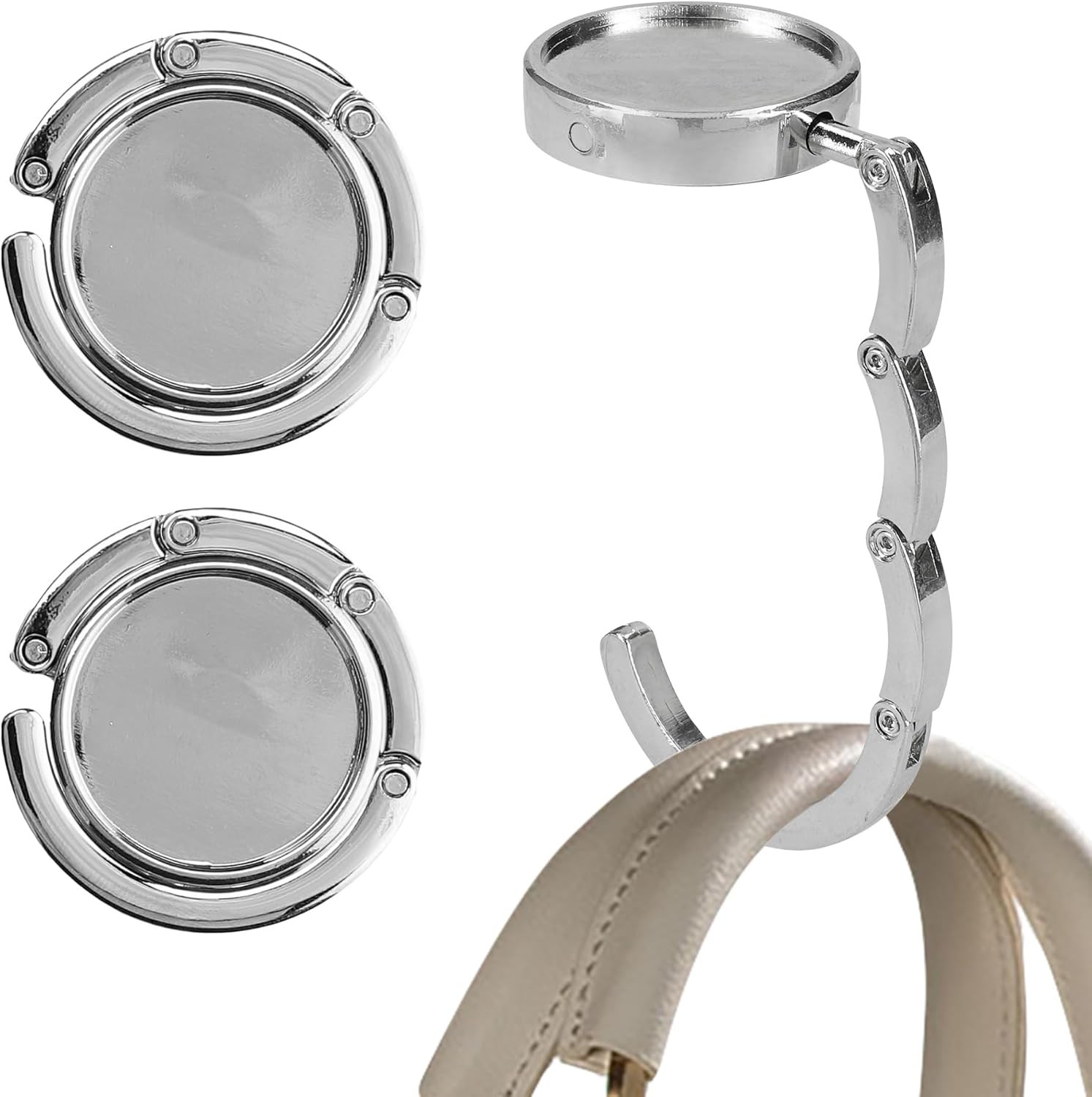 Purse Hook for Table – Set of 2 Purse Holder – Folding Handbag Hanger – Portable