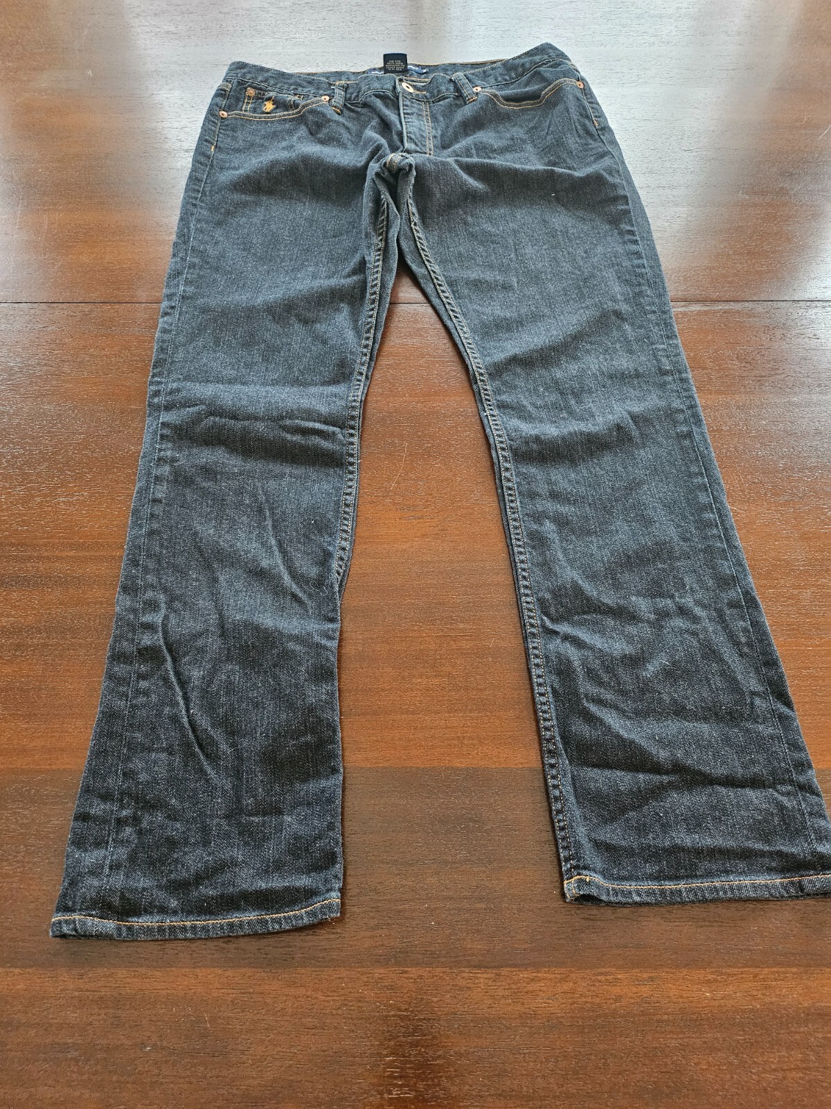 RALPH LAUREN SPORT Dark Denim Jeans Size 32 x 31 Embroidered Pony
