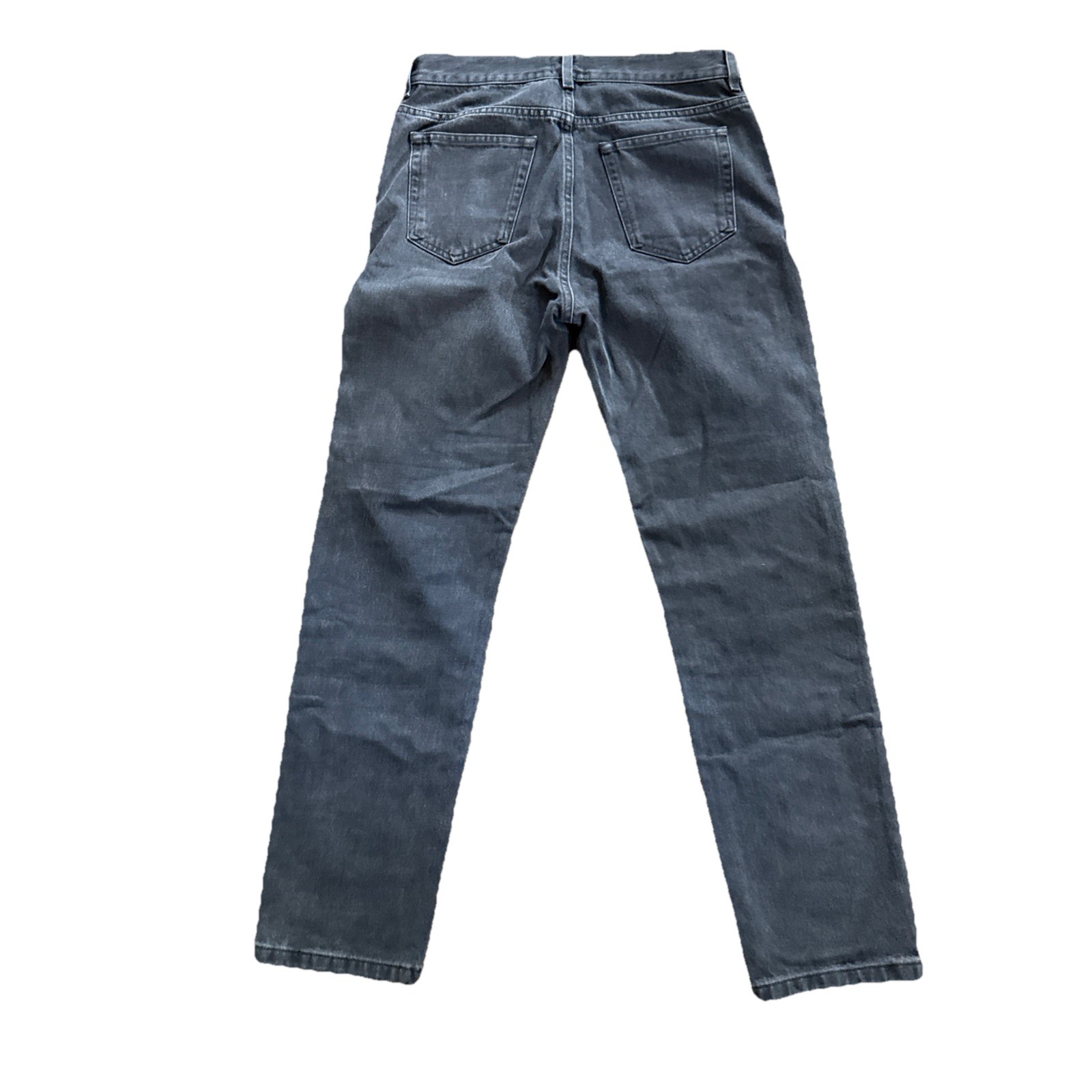 ASKET Regular Jeans Men 29×30 Black Gray Organic Cotton Straight Leg Denim Italy