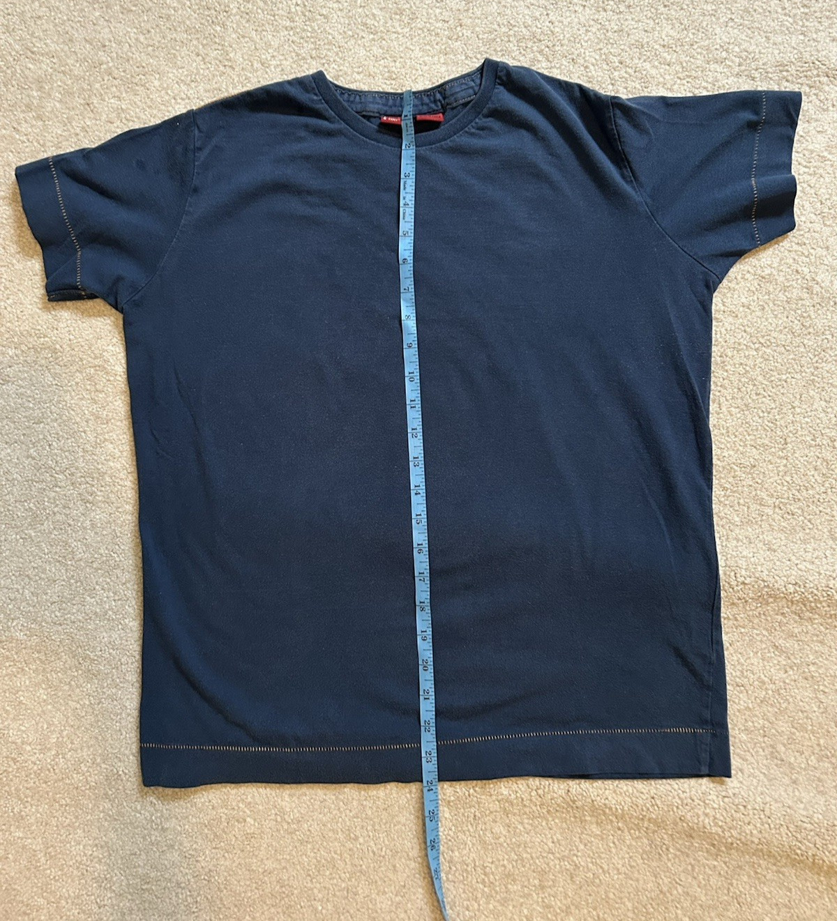 VGT Levi’s Type 1 Jeans Saddleman Cowboy T-Shirt Men Size M Navy Yellow Stitch