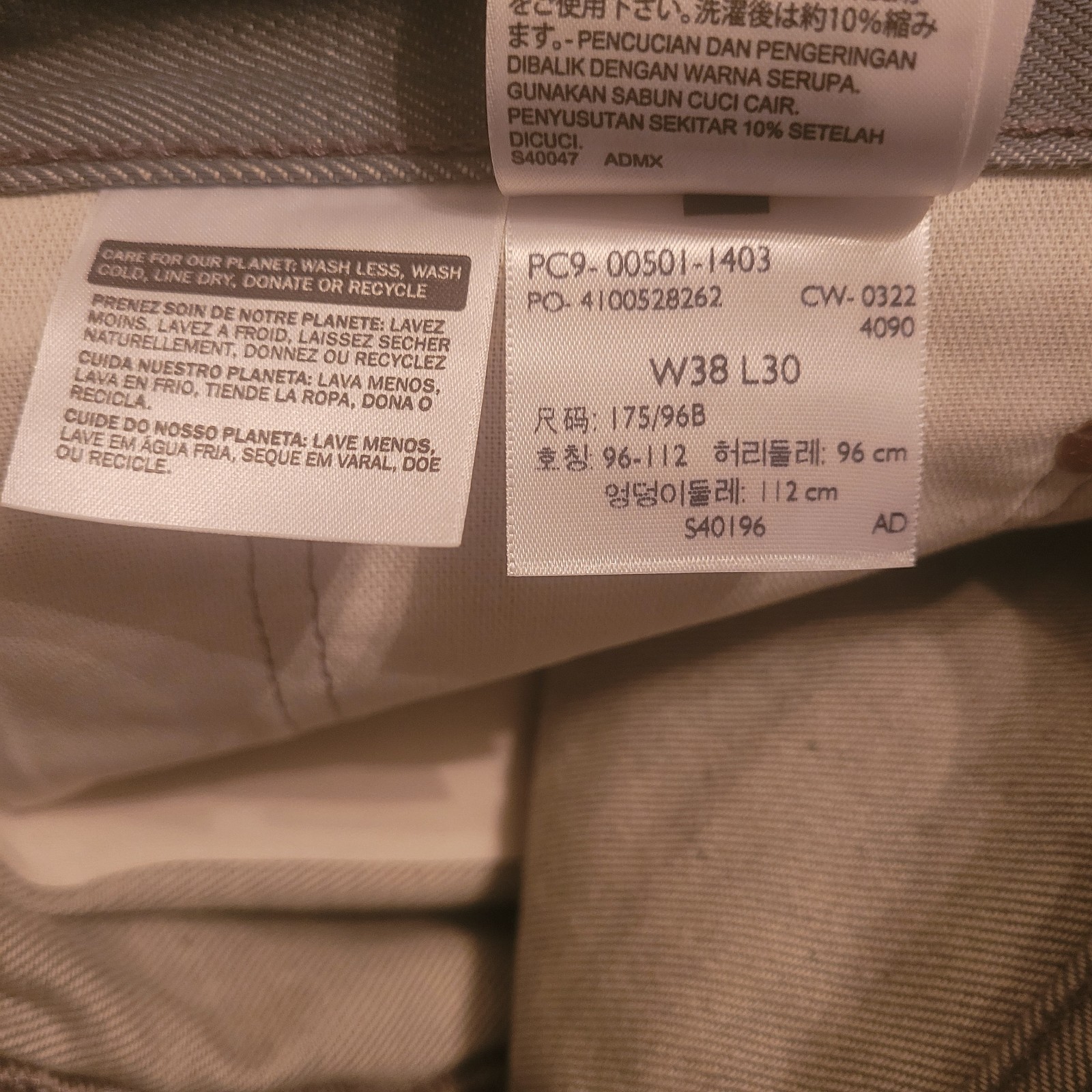 Levi’s 501® Original Shrink-to-fit™ Men’s Jeans | Silver Rigid – Grey W38 / L30