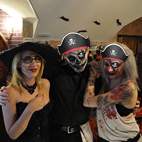 48 Pcs Pirate Hat with Eye Mask – Classic Costume Cap 48pcs Pirate Hat Sets