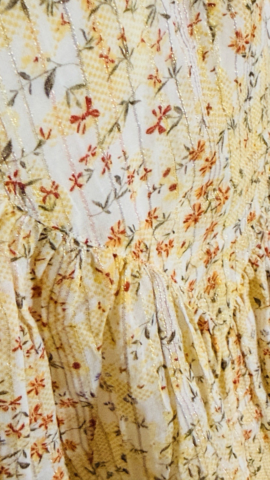 S. Oliver Yellow Floral Pleated Peasant Blouse,cottagecore, prairie,boho chic,