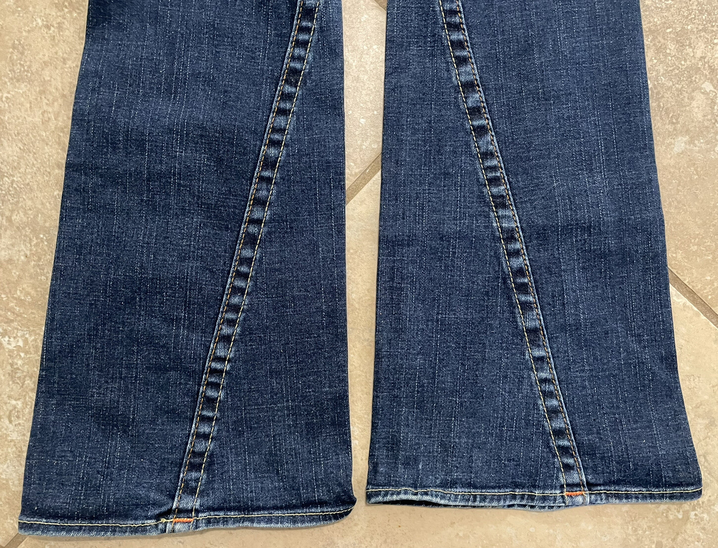 True Religion Jeans Bridget Stone & Tint Low Rise Made In USA 29 Twisted Flare