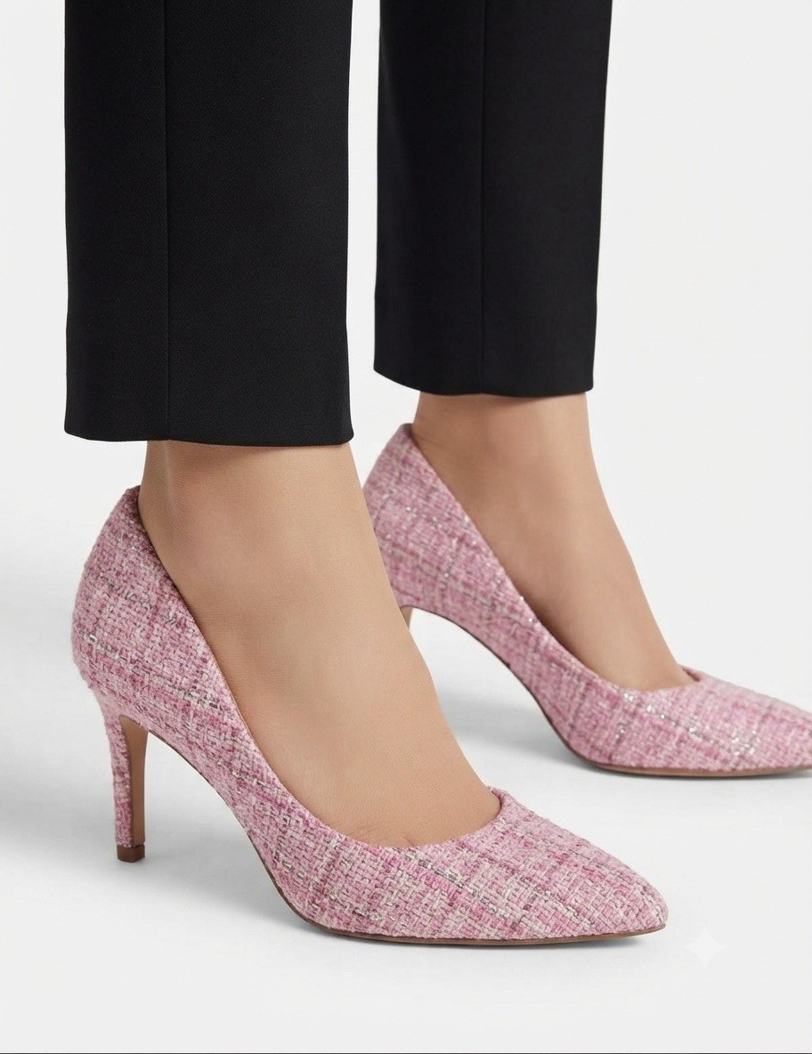 Charles by Charles David Maxx Pink Tweed Pointed Toe Stiletto Pumps Women’s 7M