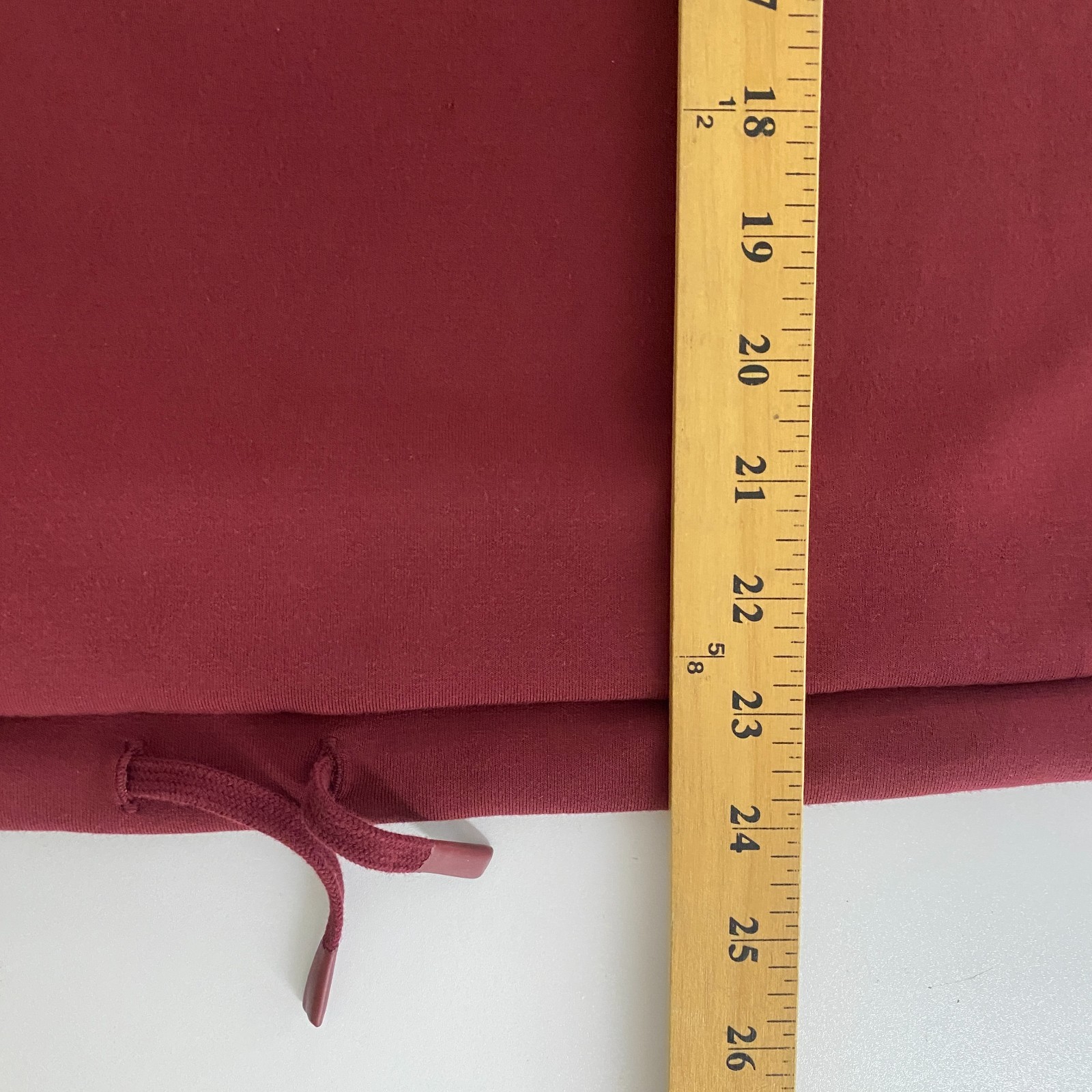 Varley Betsy Sweat Doublesoft Cowl Neck Drawstring Hem Red Sweatshirt XL