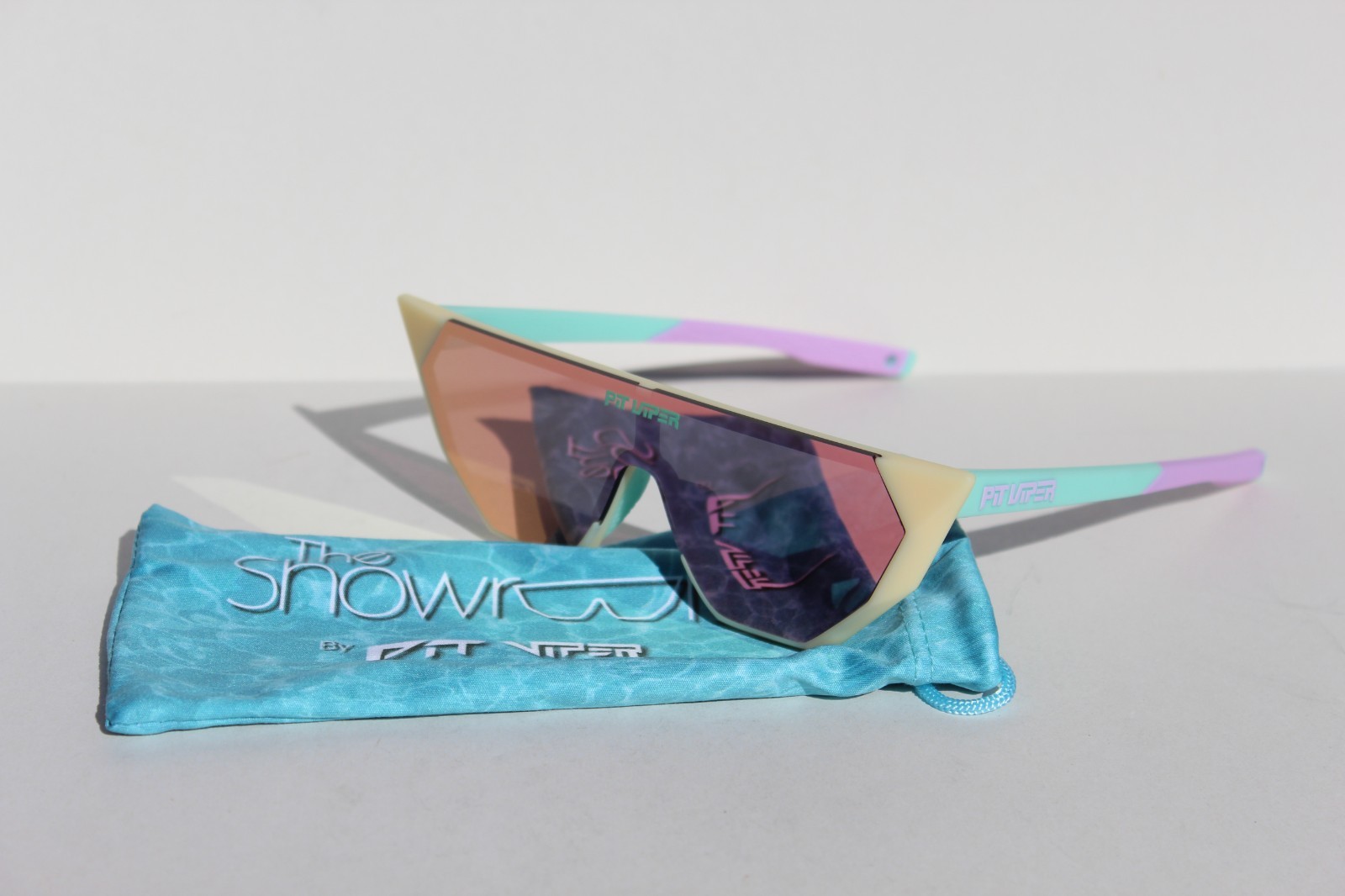 PIT VIPER The Passion Showroom Sunglasses Blue/White/Purple/Pink Revo NEW