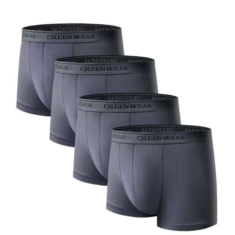 GREENWEAR Men’s Dual Pouch Boxer Briefs 4 Pack – Modal Mens Underwear,Breathable