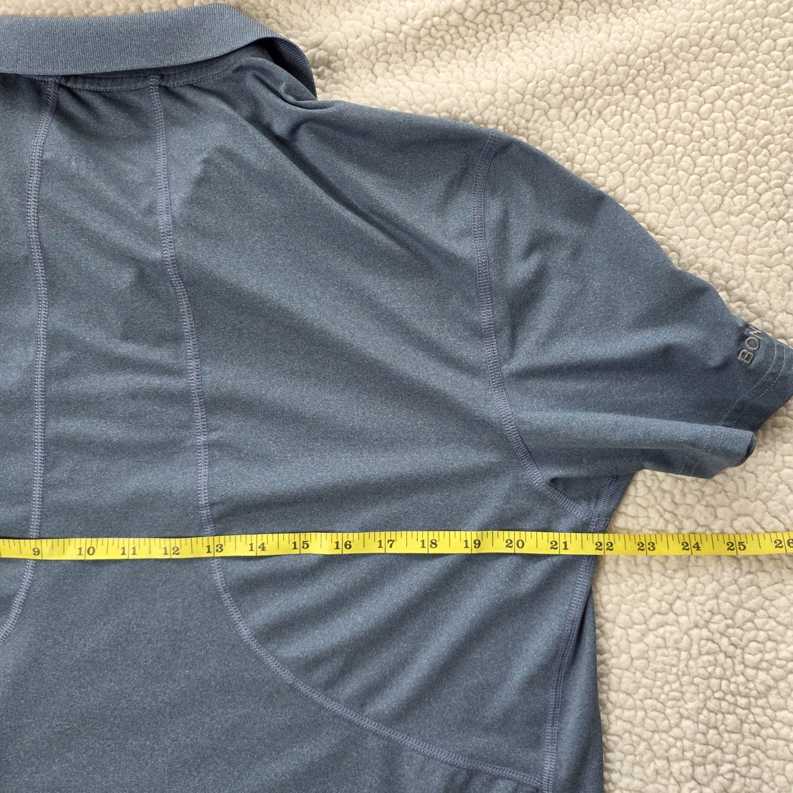 Bonobos Men’s M Blue Solid Short Sleeve Polo Shirt Standard Fit Collared