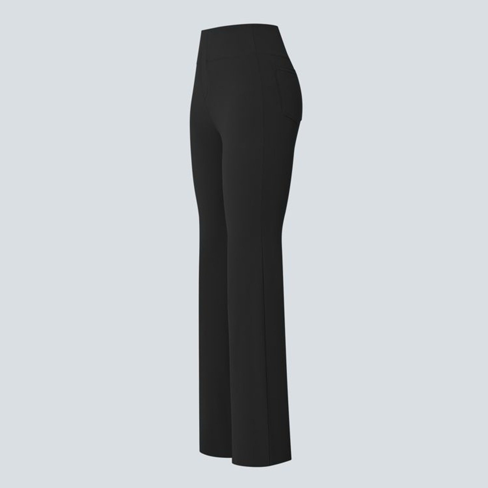 Halara Flex™ High Waisted Back Side Pocket Slight Flare Work Pants-NWT blk
