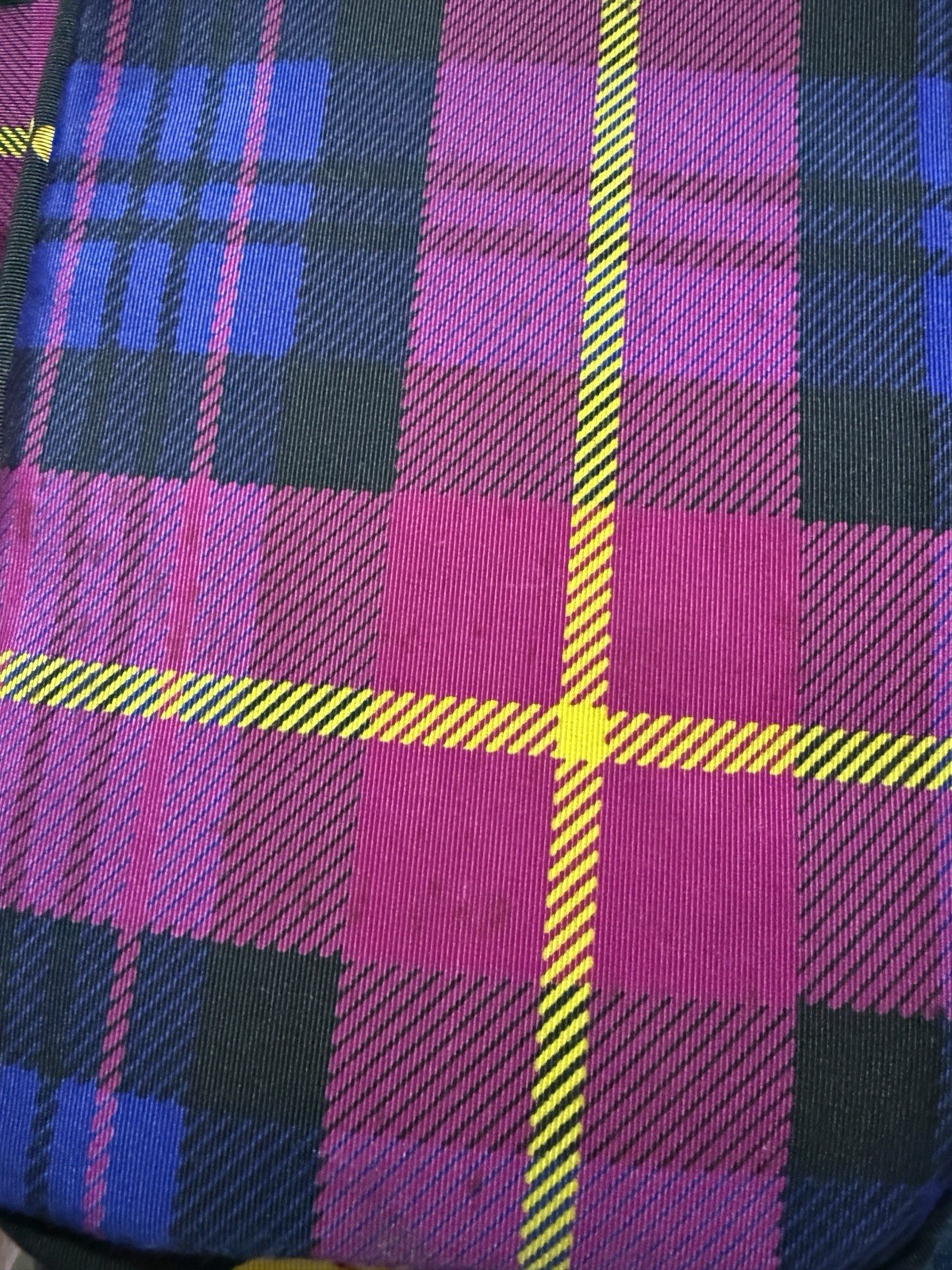 Vtg Gianni Versace Pink Plaid Baroque Shoulder Bag