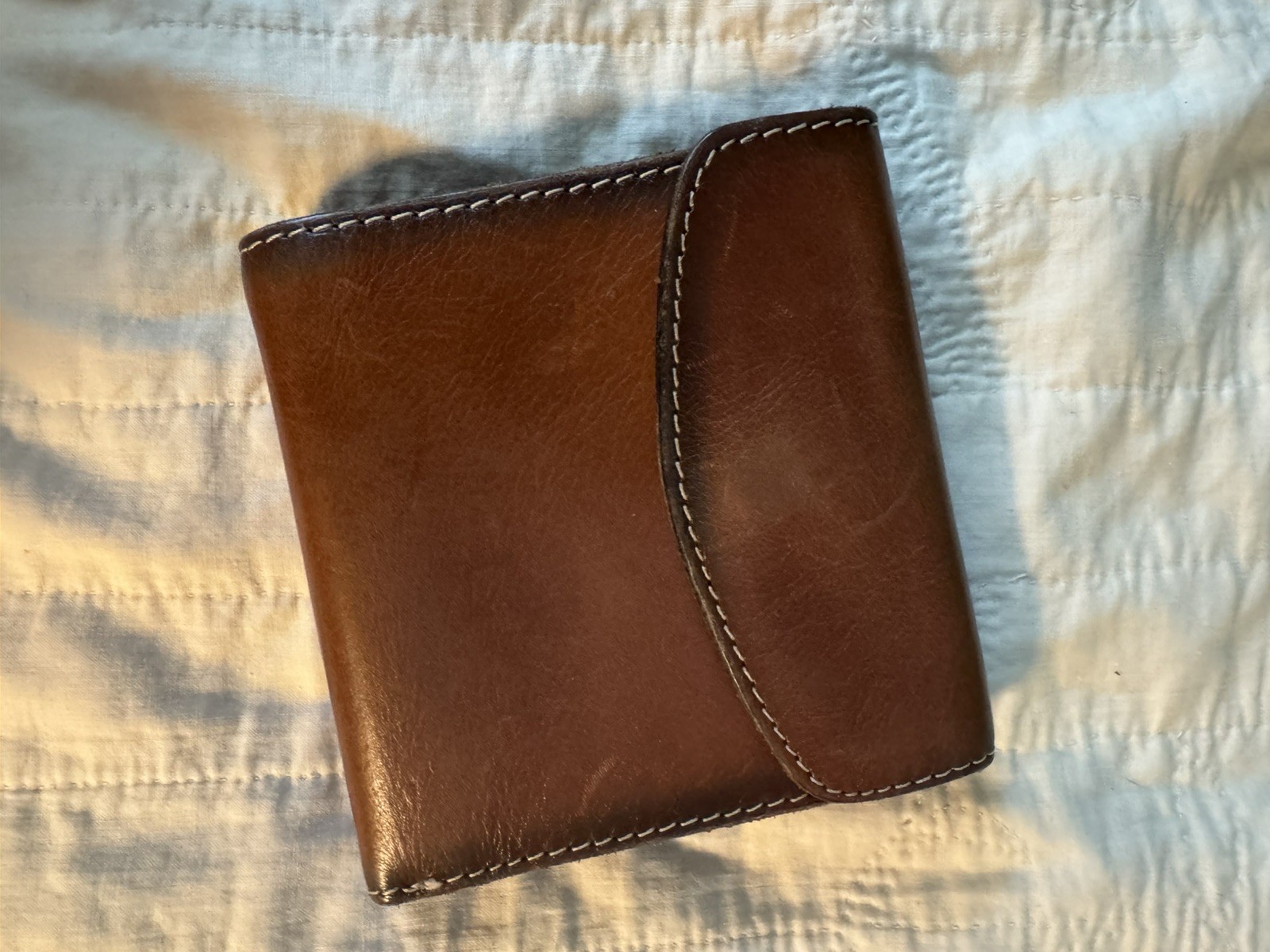 Patricia Nash Brown Leather Snap Wallet, Credit Cards, Bills And Coins