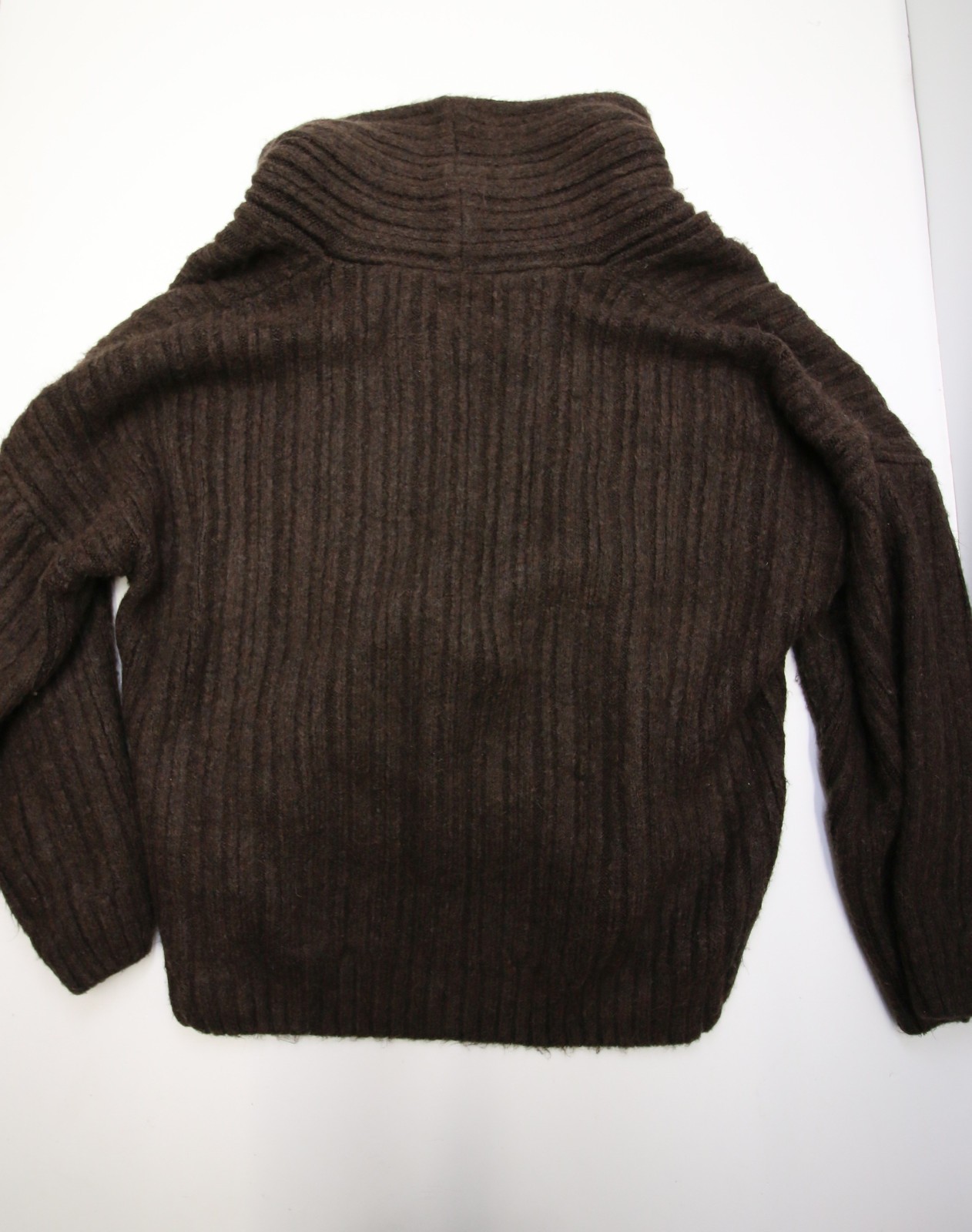 Source Unknown Becca Oversized High Roll Knit Pullover Womens OS Brown $240