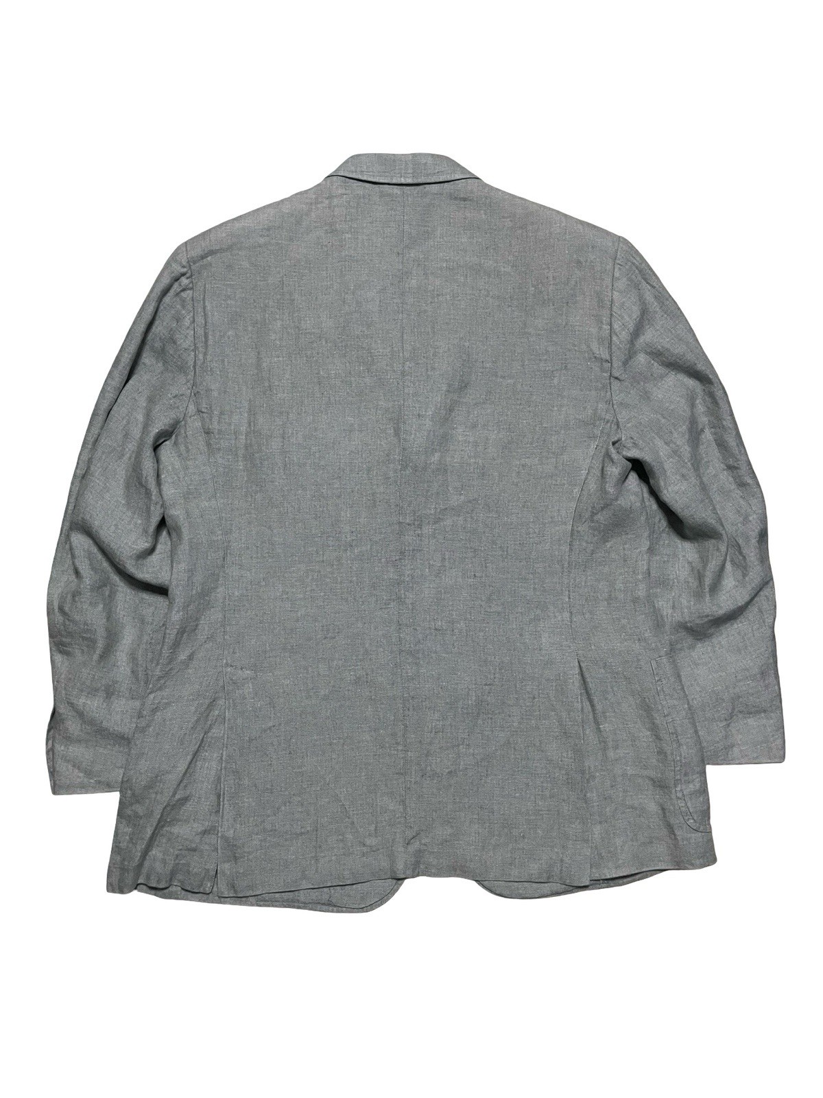 Corneliani 100% Linen 3 Button Blazer Gray IT 54/US 44 Unstructured Mens Jacket