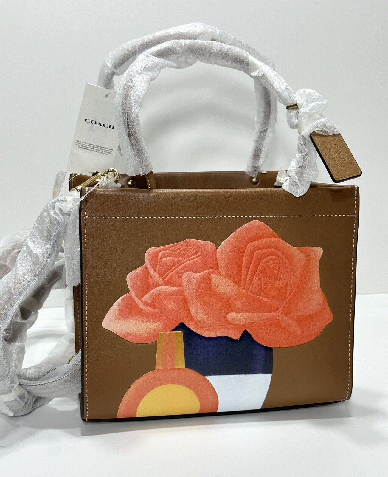 COACH x Tom Wesselmann Cashin Carry Tote 22 in Floral Print CA128
