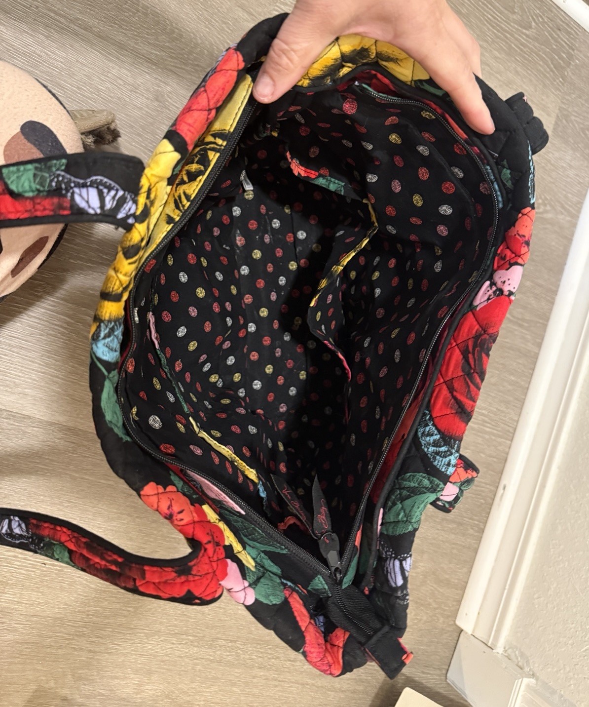 Vera Bradley Get Carried Away Tote Bag Havana Rose RARE Pristine Used