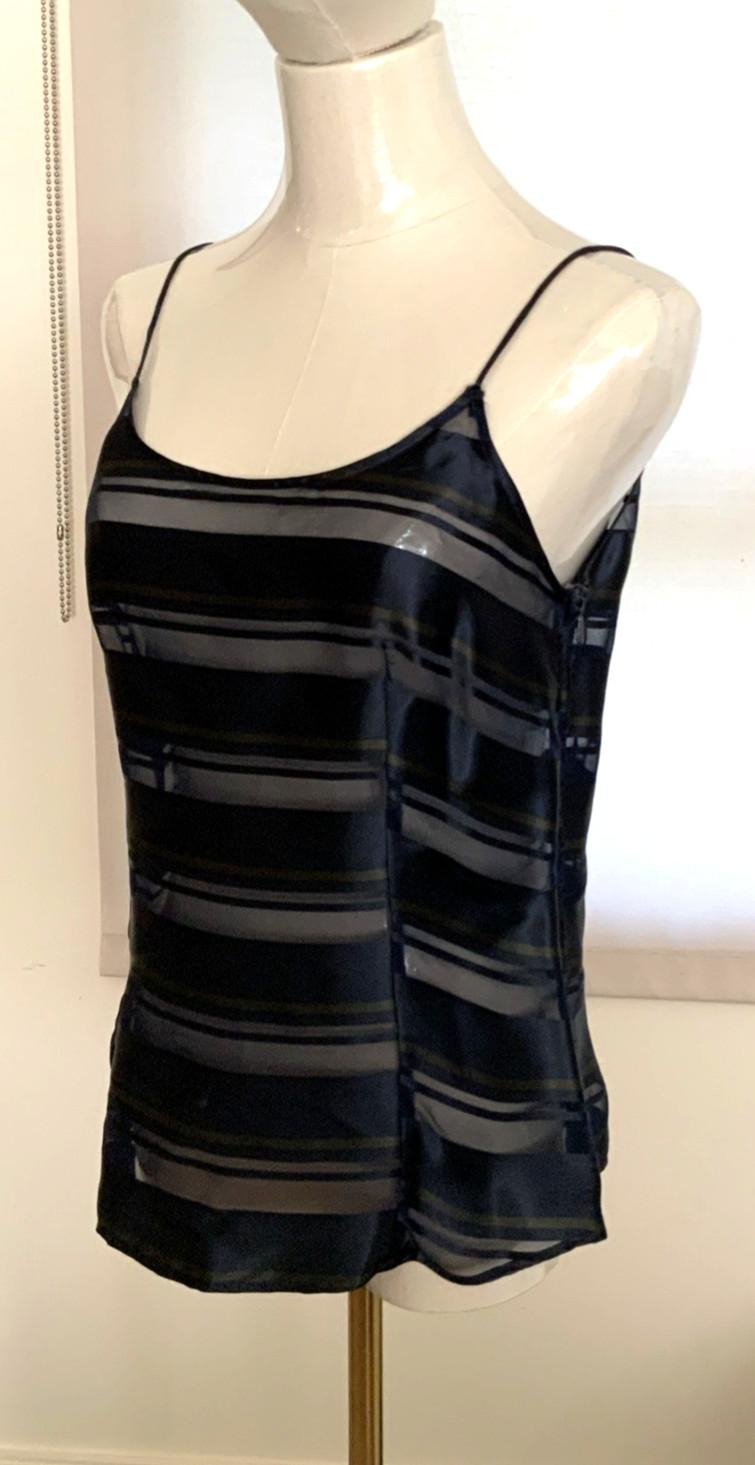 Giorgio Armani Milano Borgonuovo 21 , Camisole, Navy Stripe, Size 40